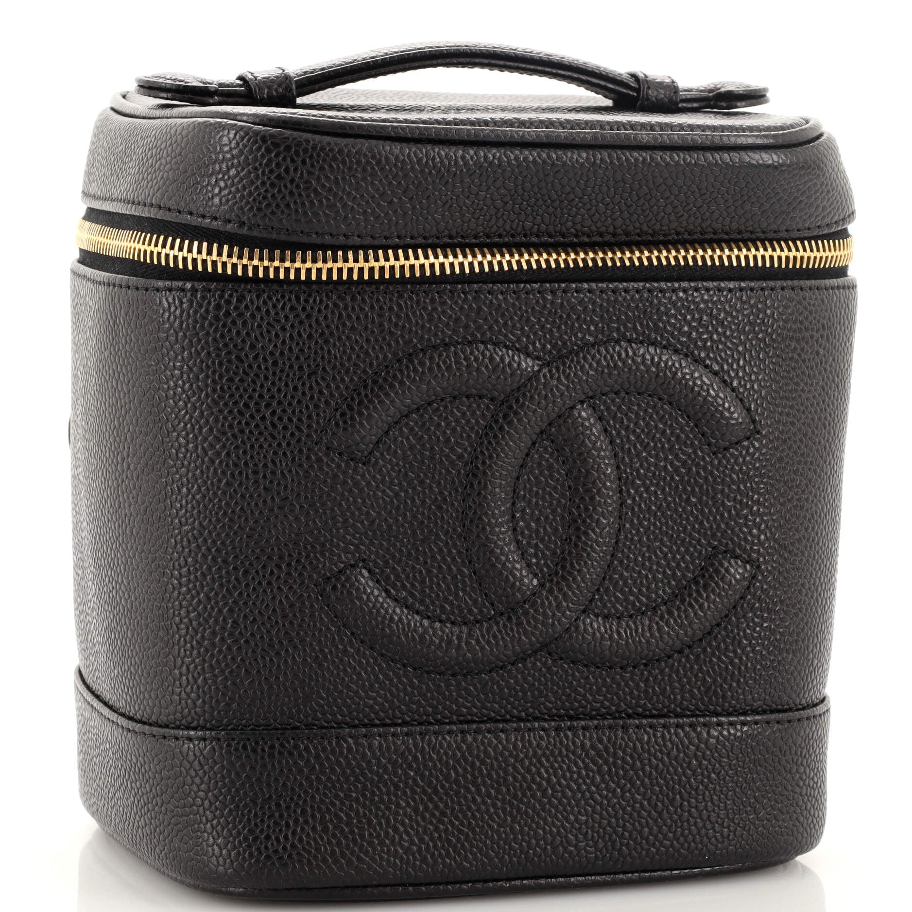 Vintage Timeless Cosmetic Case Caviar Tall