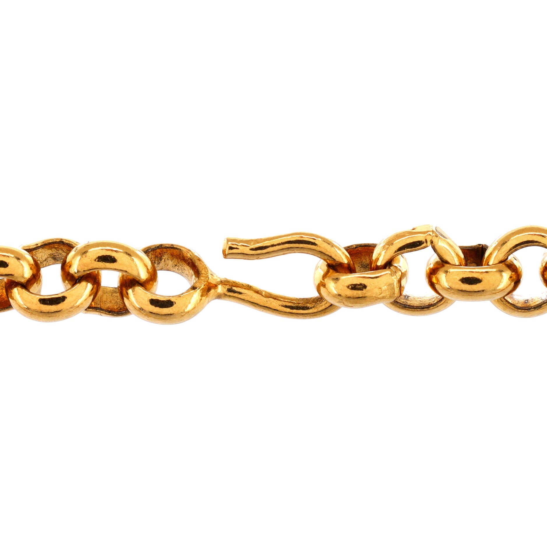 Vintage CC Charms Long Necklace Metal