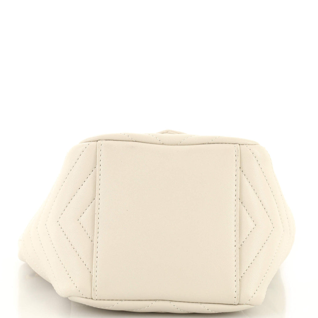 Joe Chain Bucket Bag Matelasse Chevron Leather Mini