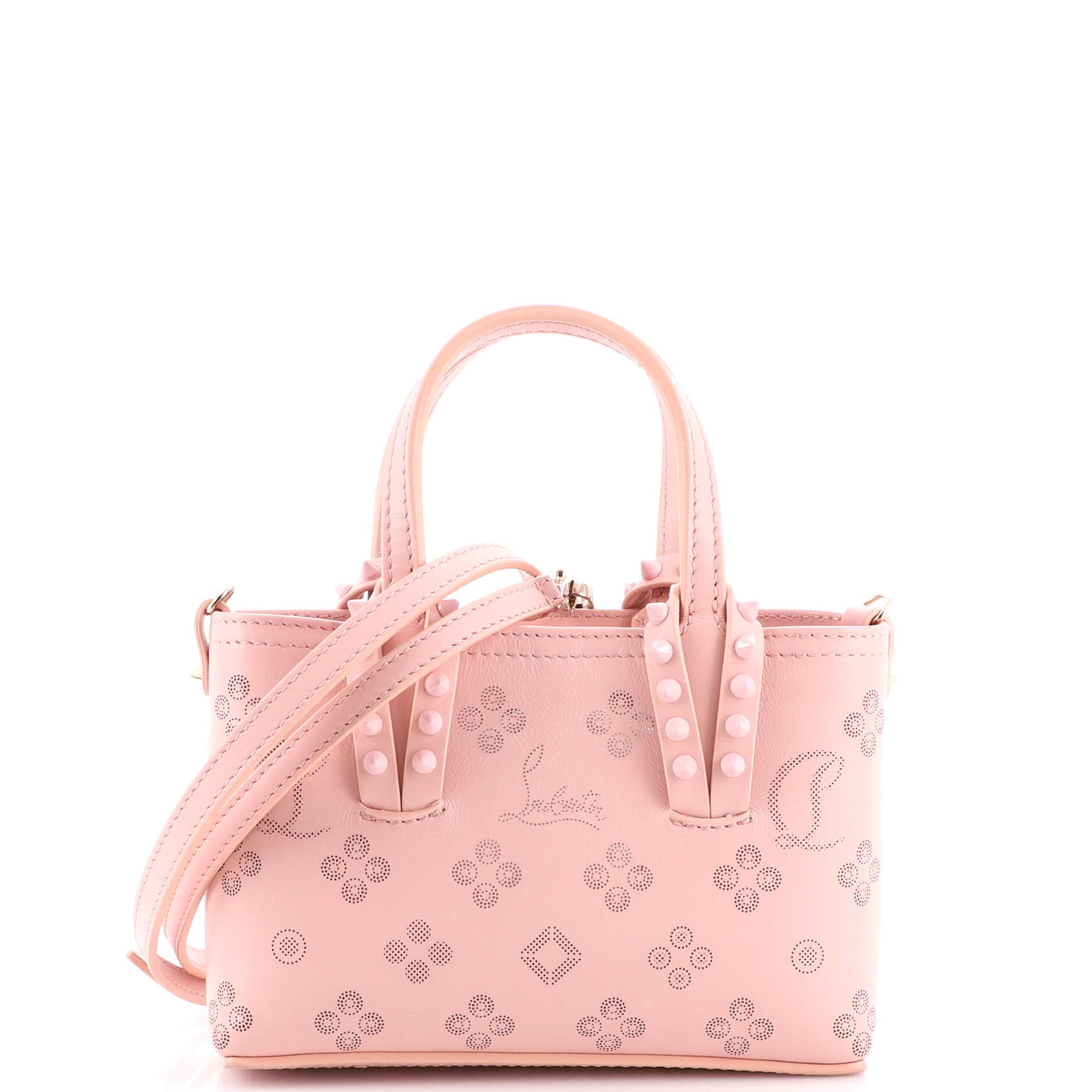 Cabata East West Tote Perforated Leather Mini