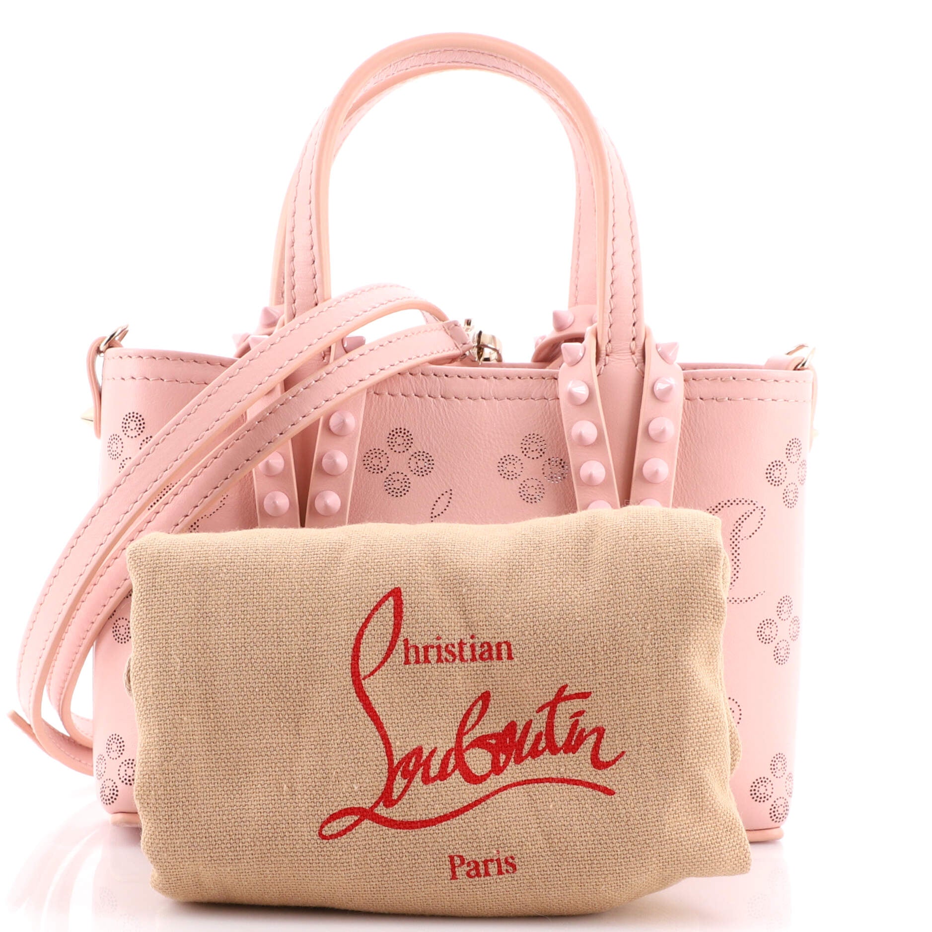 Cabata East West Tote Perforated Leather Mini