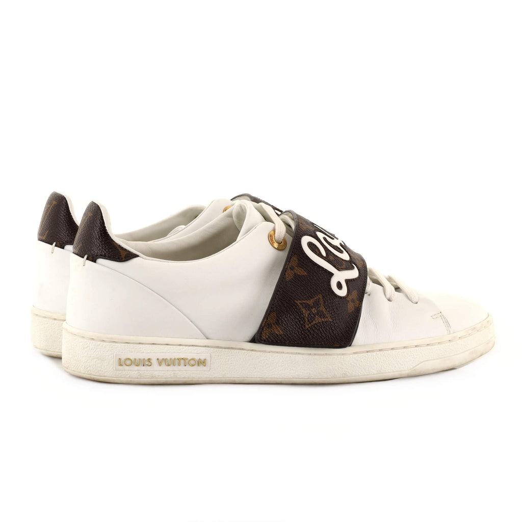 Women's FrontRow Velcro Sneakers Leather with Monogram Canvas