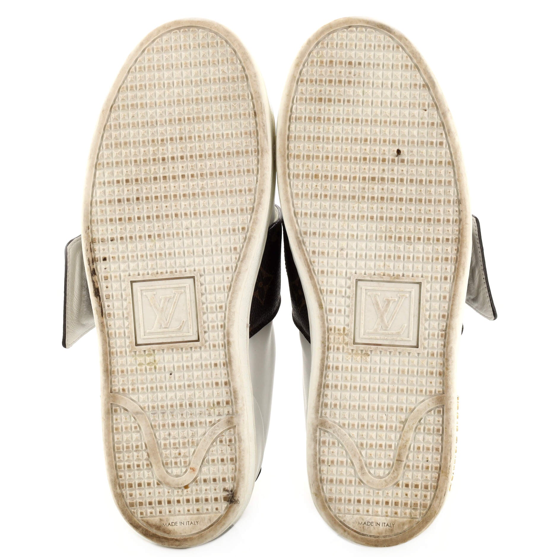 Women's FrontRow Velcro Sneakers Leather with Monogram Canvas