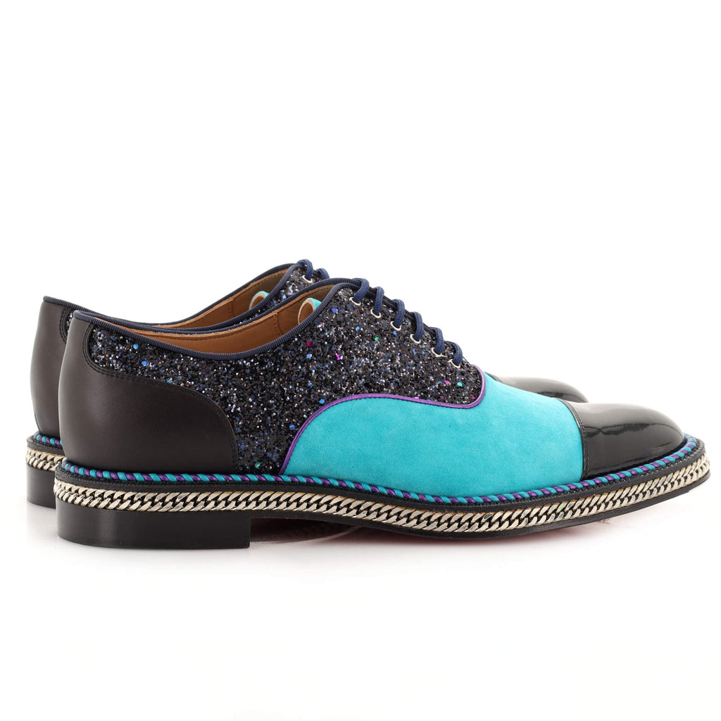Men's Dechaine Flat Oxfords Glitter, Suede and Patent