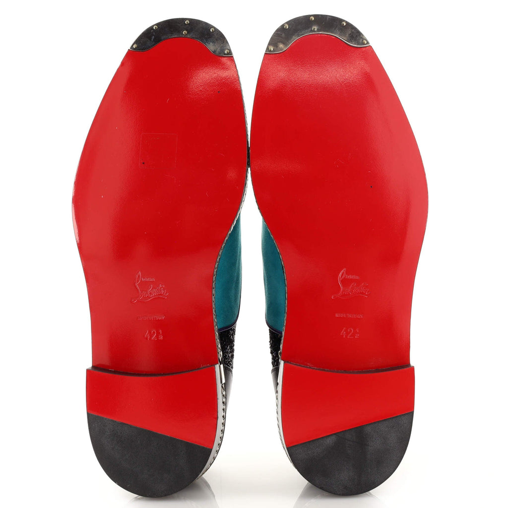 Men's Dechaine Flat Oxfords Glitter, Suede and Patent
