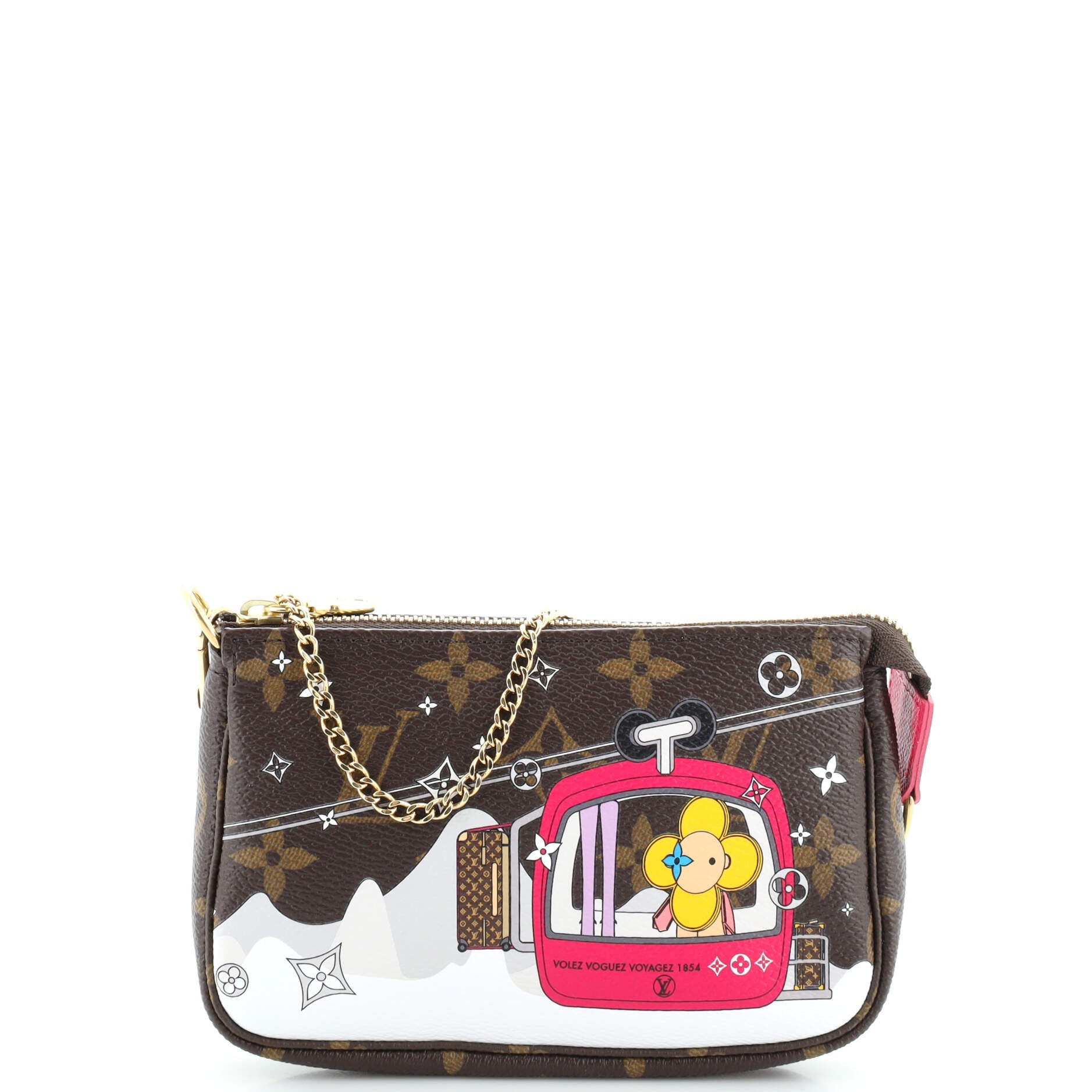 Pochette Accessoires Limited Edition Vivienne Xmas Monogram Canvas Mini