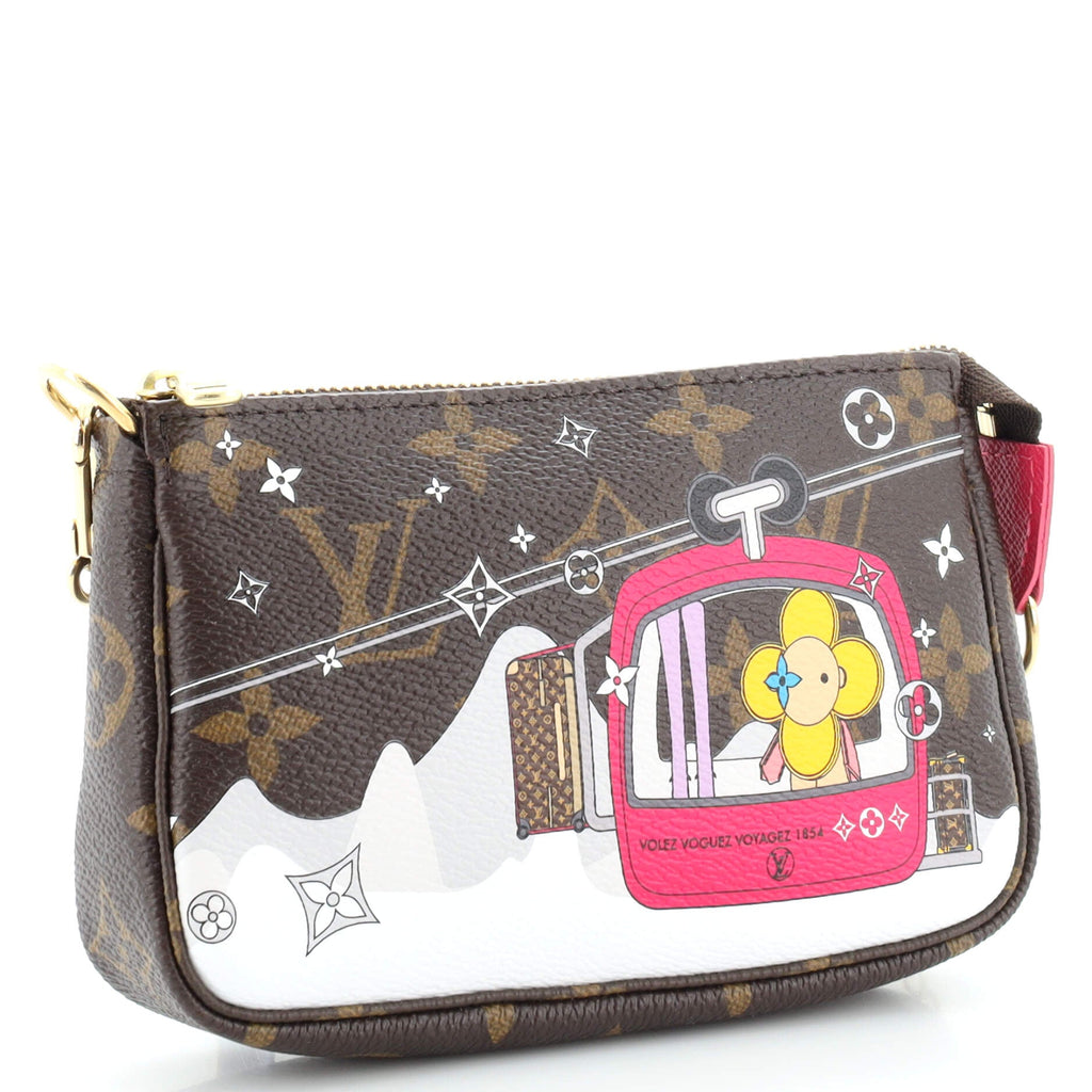 Pochette Accessoires Limited Edition Vivienne Xmas Monogram Canvas Mini
