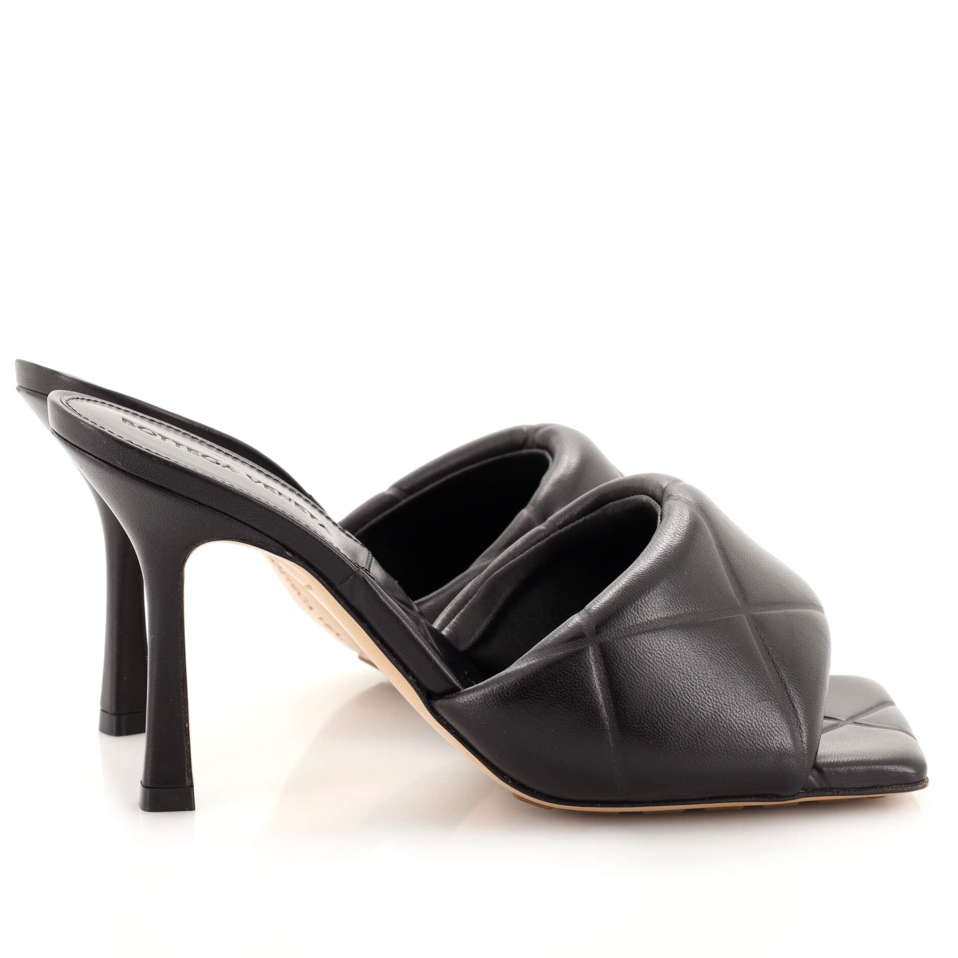 Women's Lido Heeled Sandals Quilted Embossed Leather