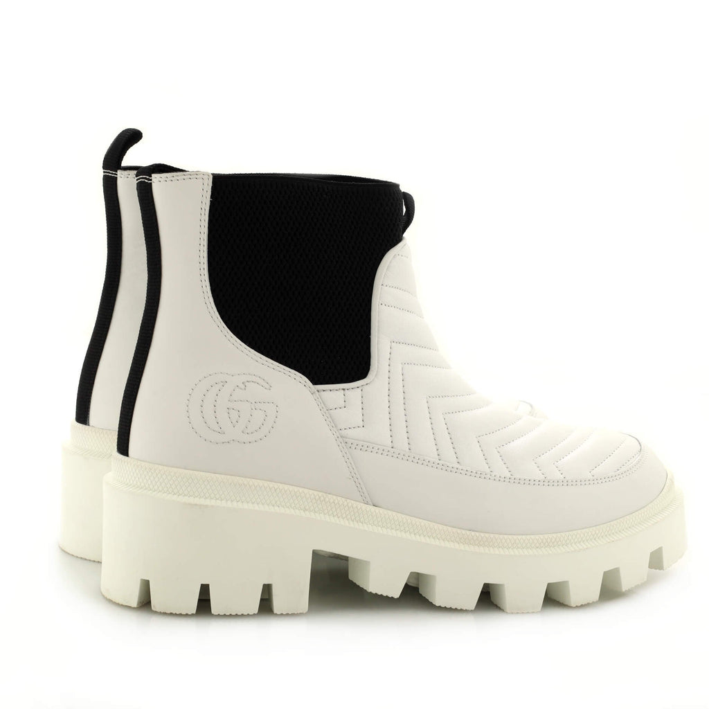 Women's Frances Chelsea Boots Matelasse Chevron Leather