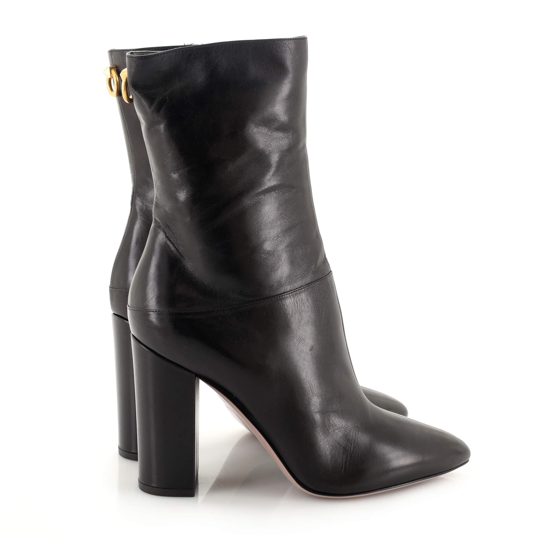 Women's Ringstud Ankle Boots Leather