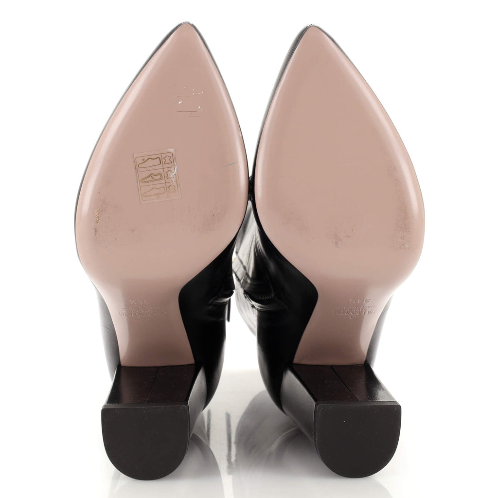 Women's Ringstud Ankle Boots Leather