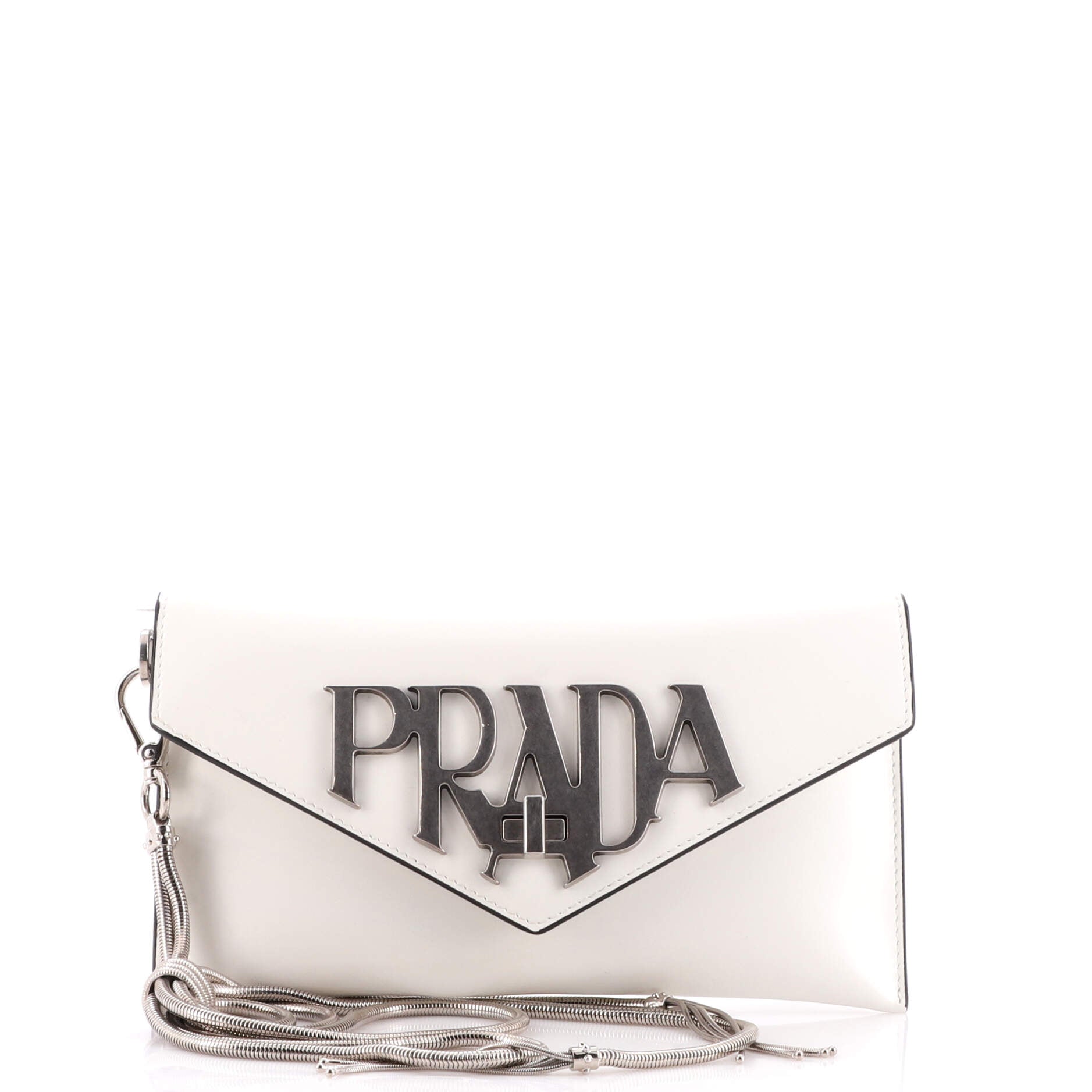 Envelope Logo Clutch Spazzolato Leather