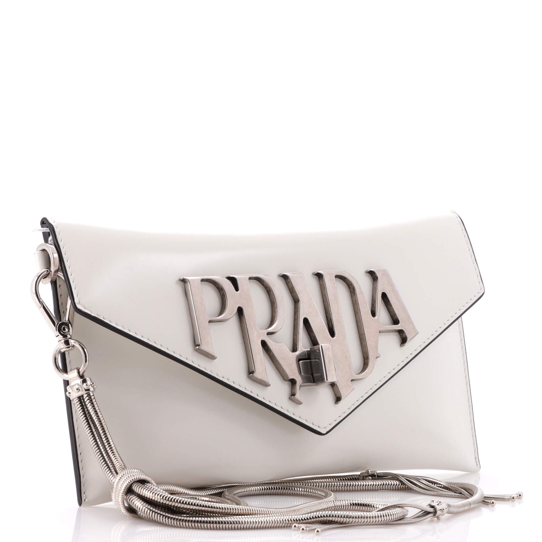 Envelope Logo Clutch Spazzolato Leather