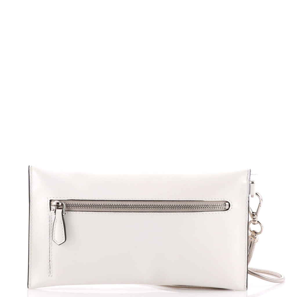 Envelope Logo Clutch Spazzolato Leather