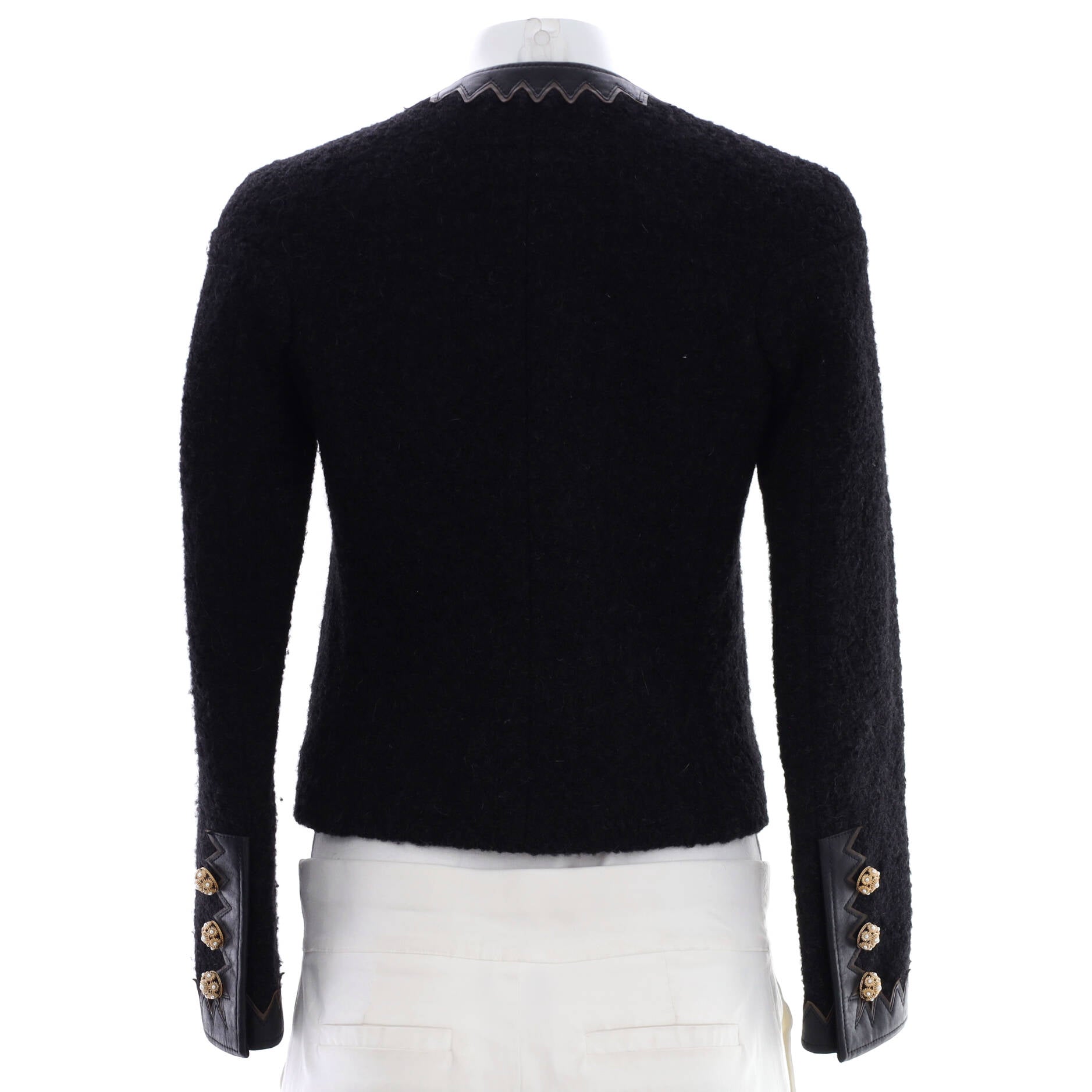 Women's Paris-Salzburg Zip Jacket Wool and Mohair Blend with Leather