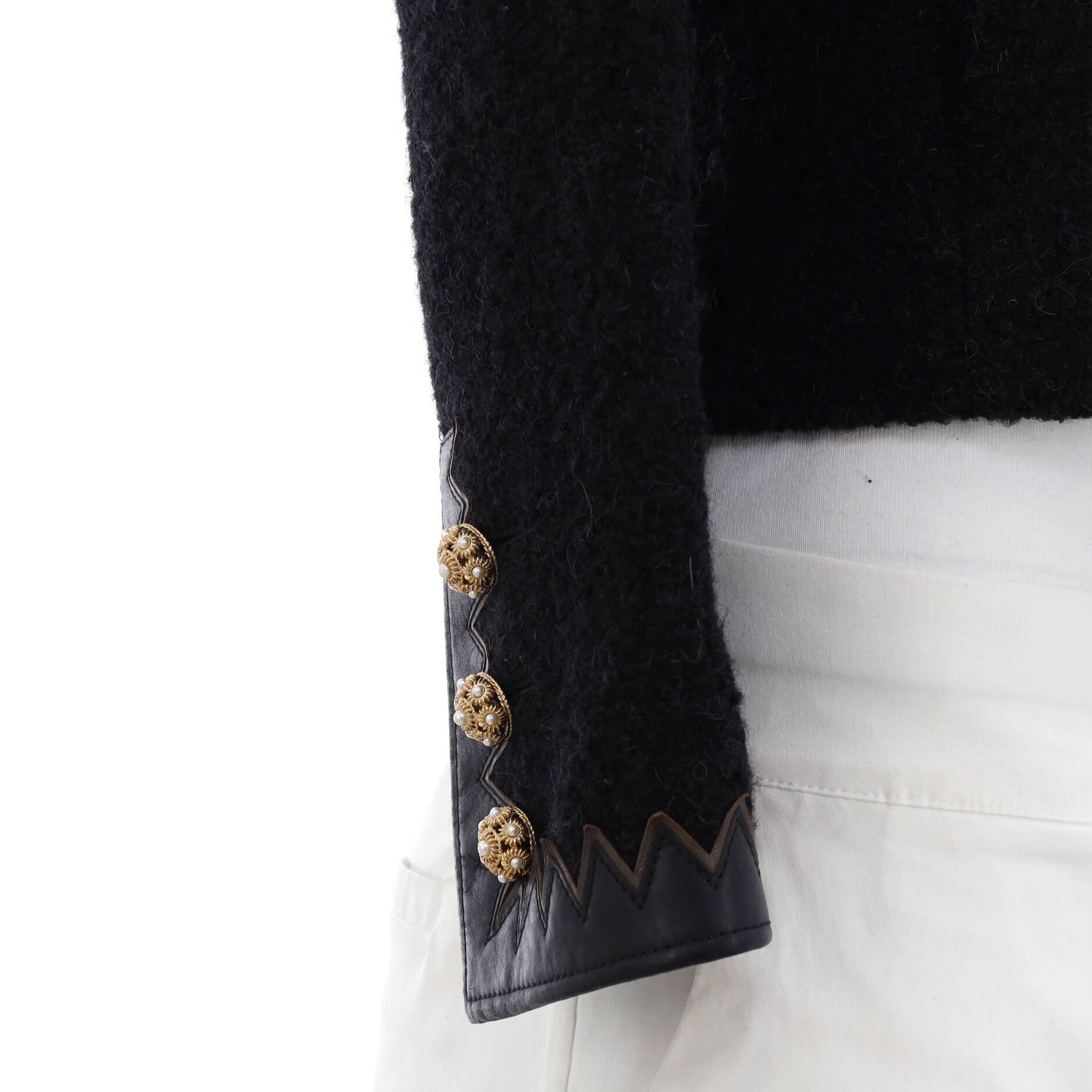 Women's Paris-Salzburg Zip Jacket Wool and Mohair Blend with Leather