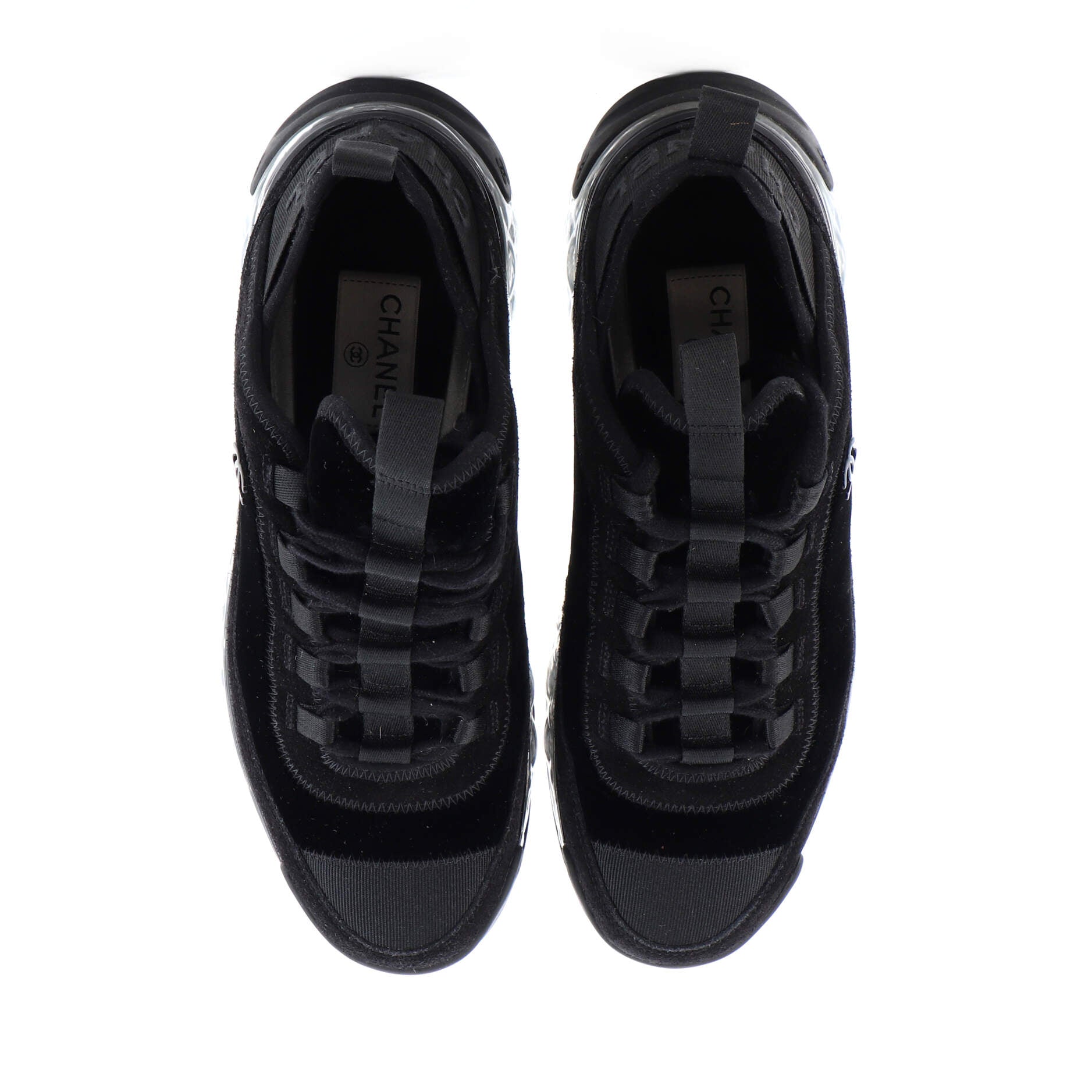 Women's CC Cap Toe Logo Sneakers Suede and Mixed Fibers