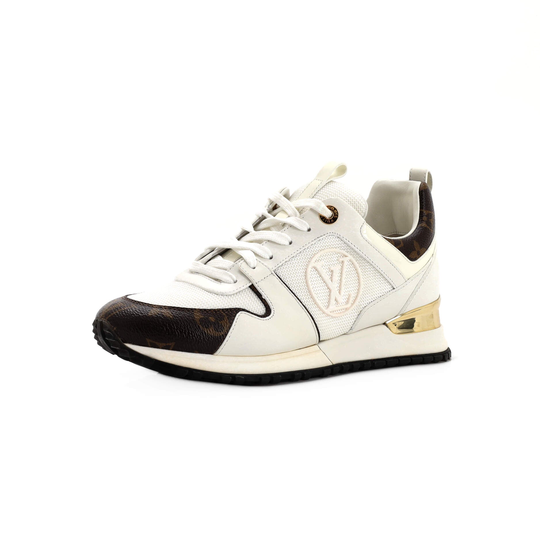 Women's Run Away Sneakers Mesh with Monogram Canvas and Leather
