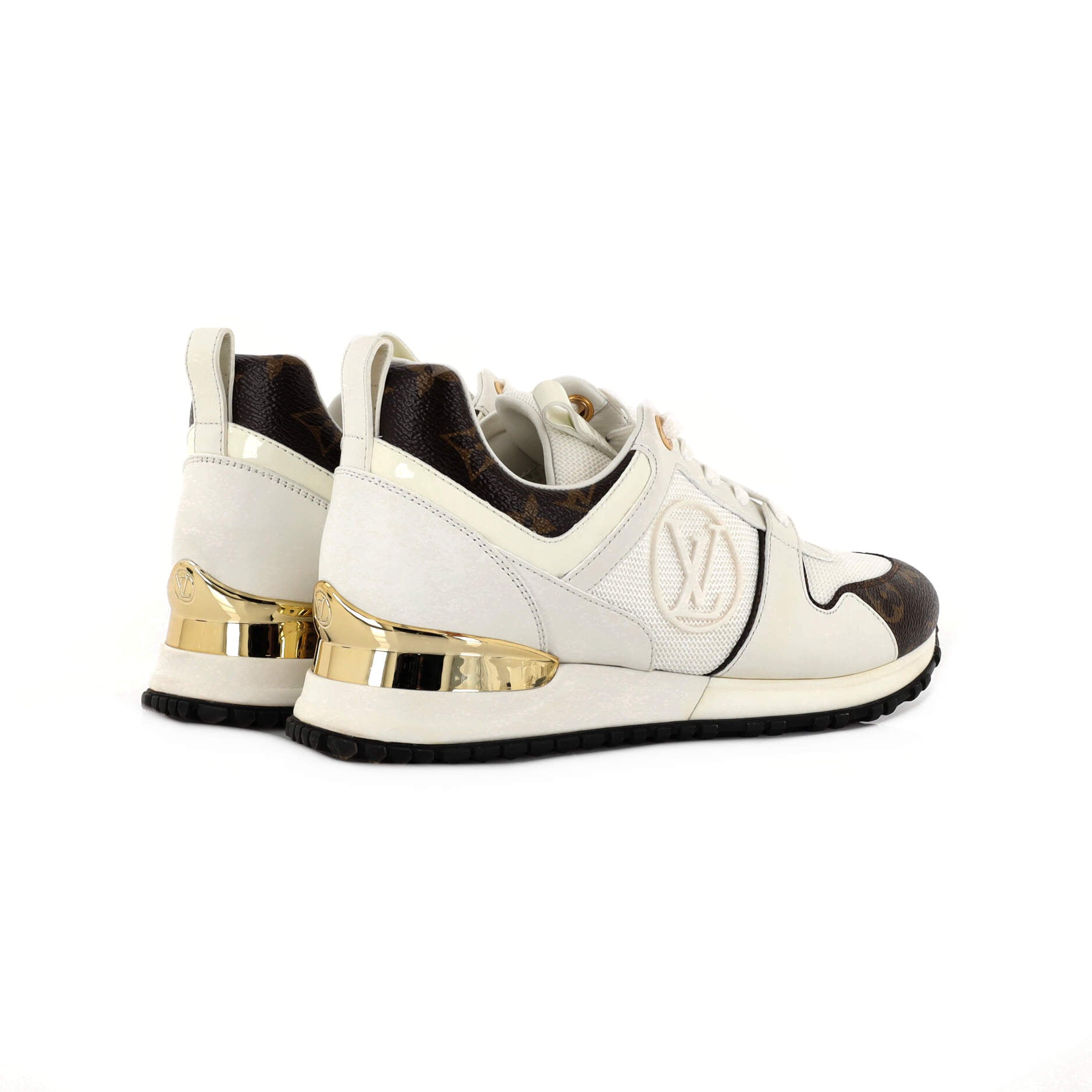 Women's Run Away Sneakers Mesh with Monogram Canvas and Leather