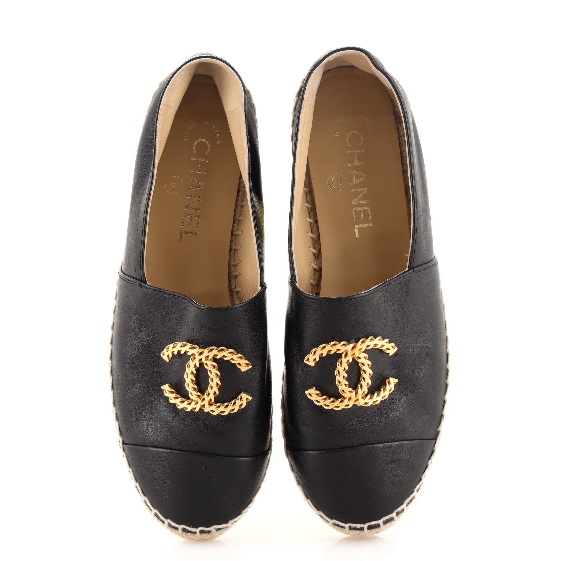 Women's CC Cap Toe Espadrilles Leather