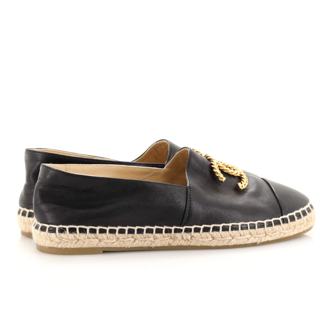 Women's CC Cap Toe Espadrilles Leather