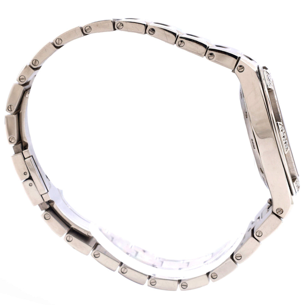 Overseas Quartz Watch Stainless Steel with Diamond Bezel 33