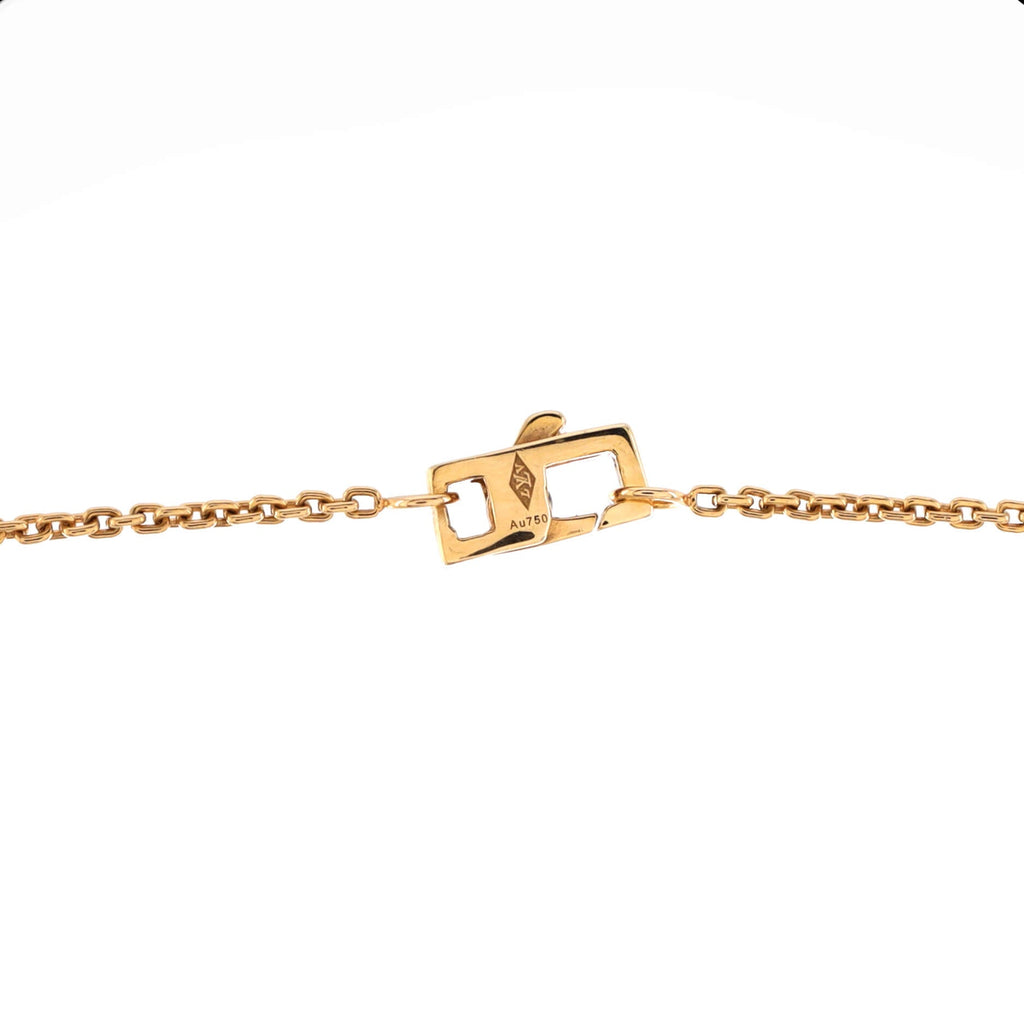Blossom Circle Pendant Necklace 18K Tri Color Gold with Diamond