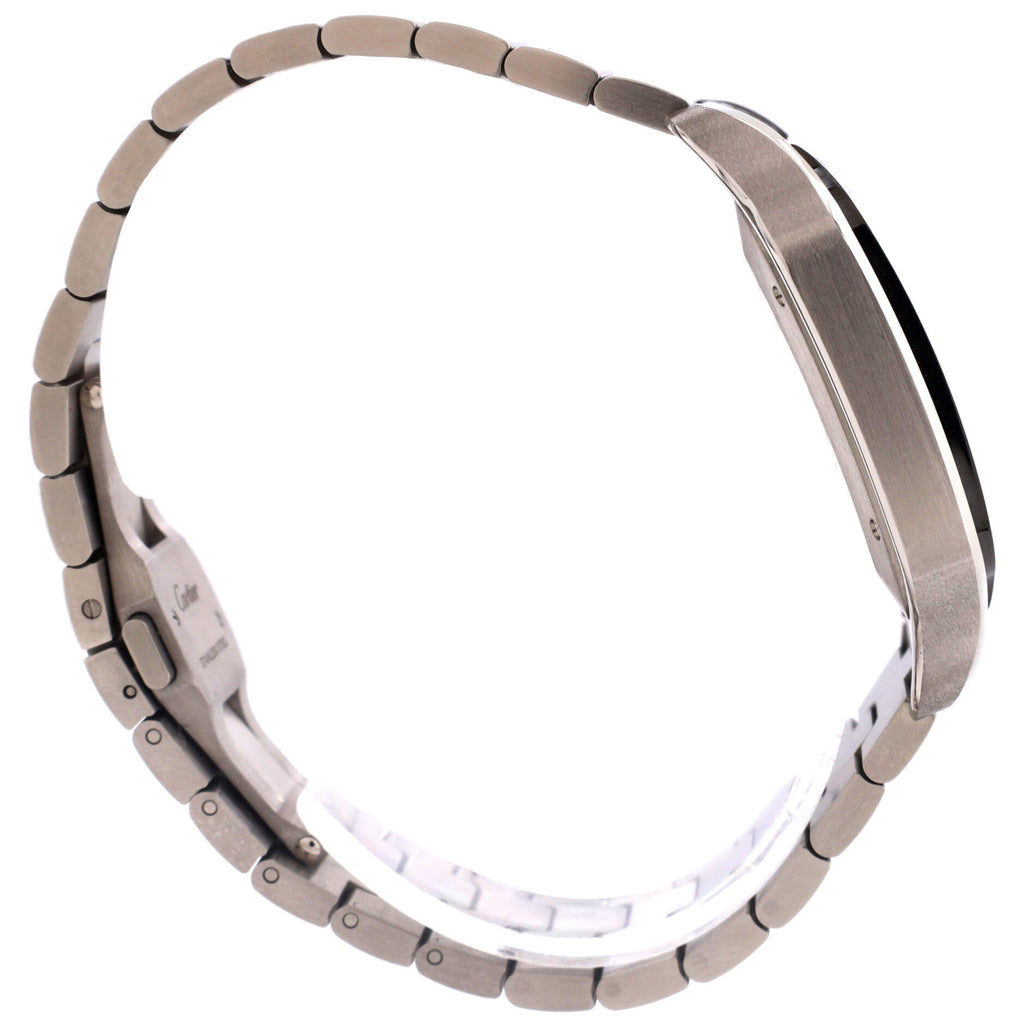 Santos De Cartier Automatic Watch Stainless Steel with ADLC Stainless Steel Bezel 40