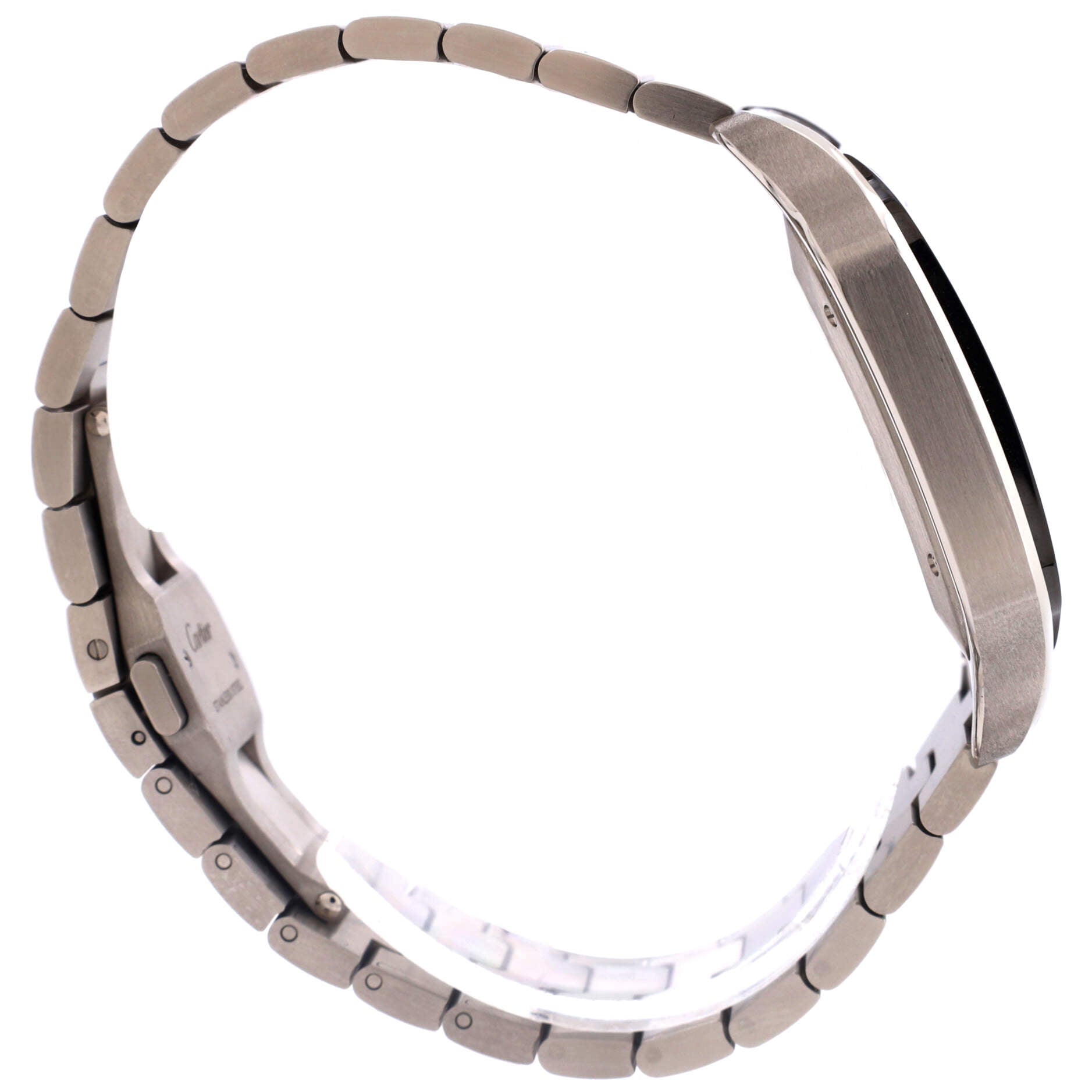 Santos De Cartier Automatic Watch Stainless Steel with ADLC Stainless Steel Bezel 40