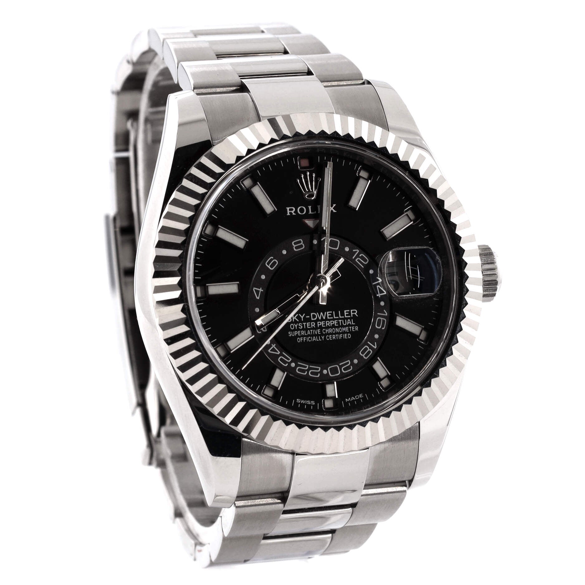 Sky-Dweller Oyster Perpetual Chronometer Automatic Watch Stainless Steel and White Gold 42