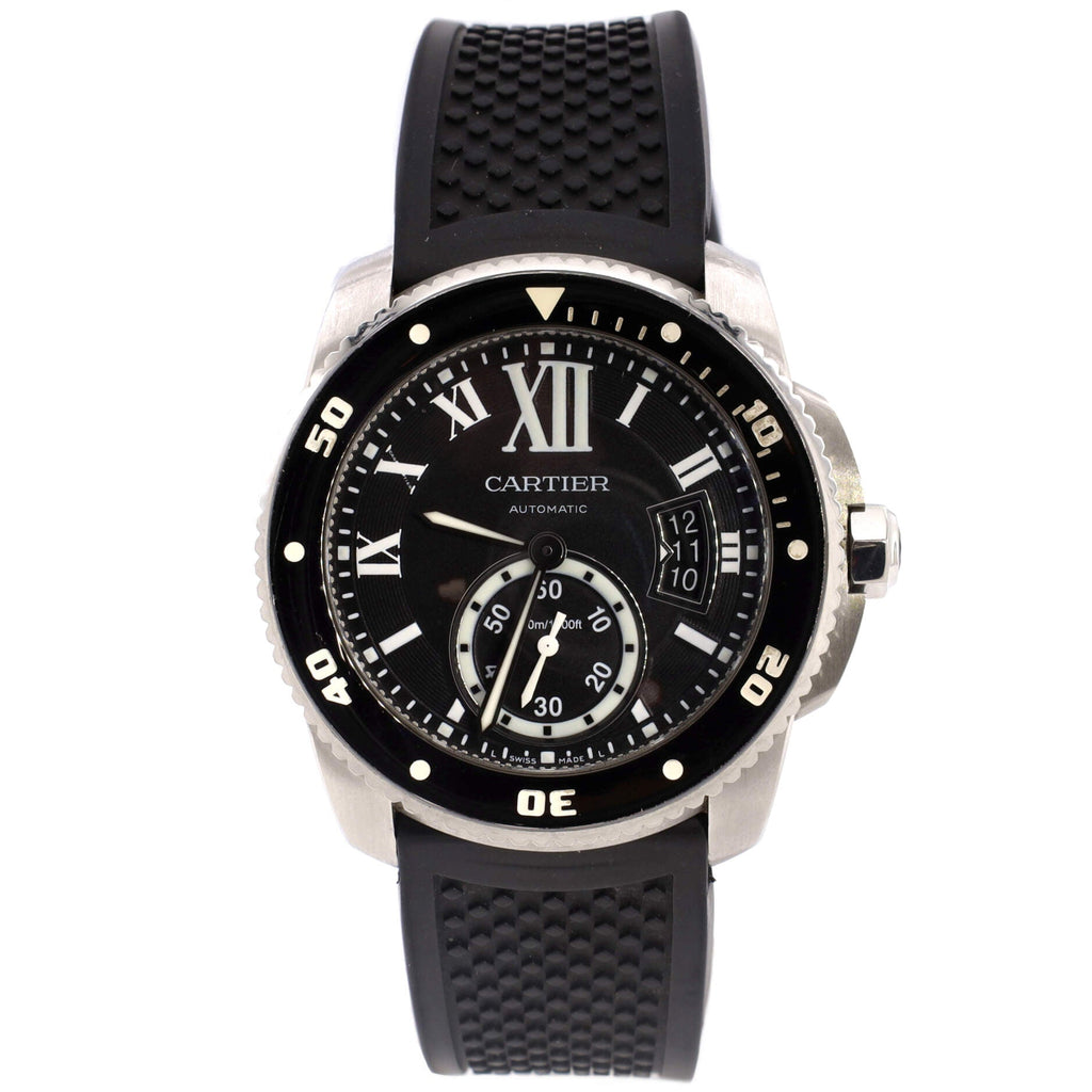 Calibre de Cartier Automatic Watch Stainless Steel and Rubber 41