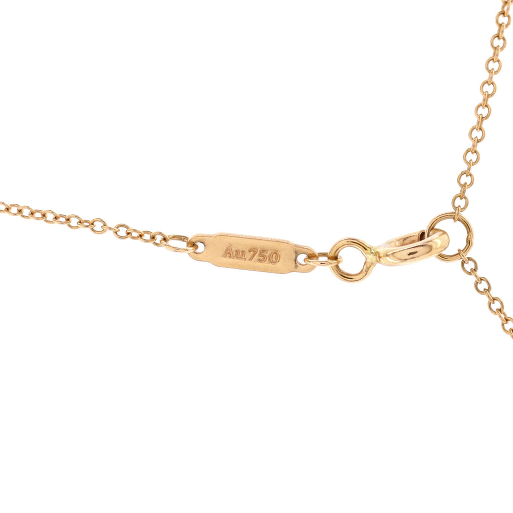 T Smile Pendant Necklace 18K Rose Gold with Diamonds Mini
