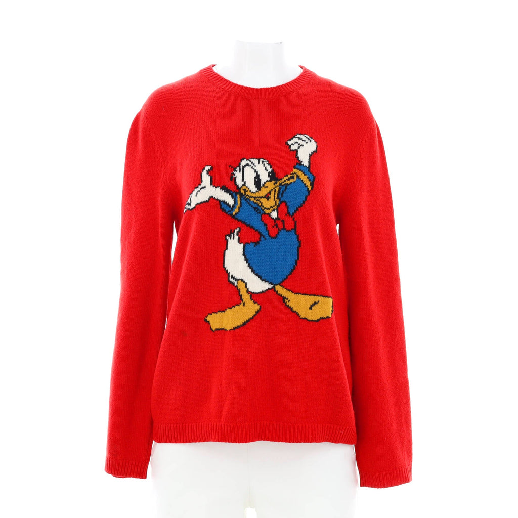 Men's Disney Donald Duck Crewneck Sweater Printed Wool