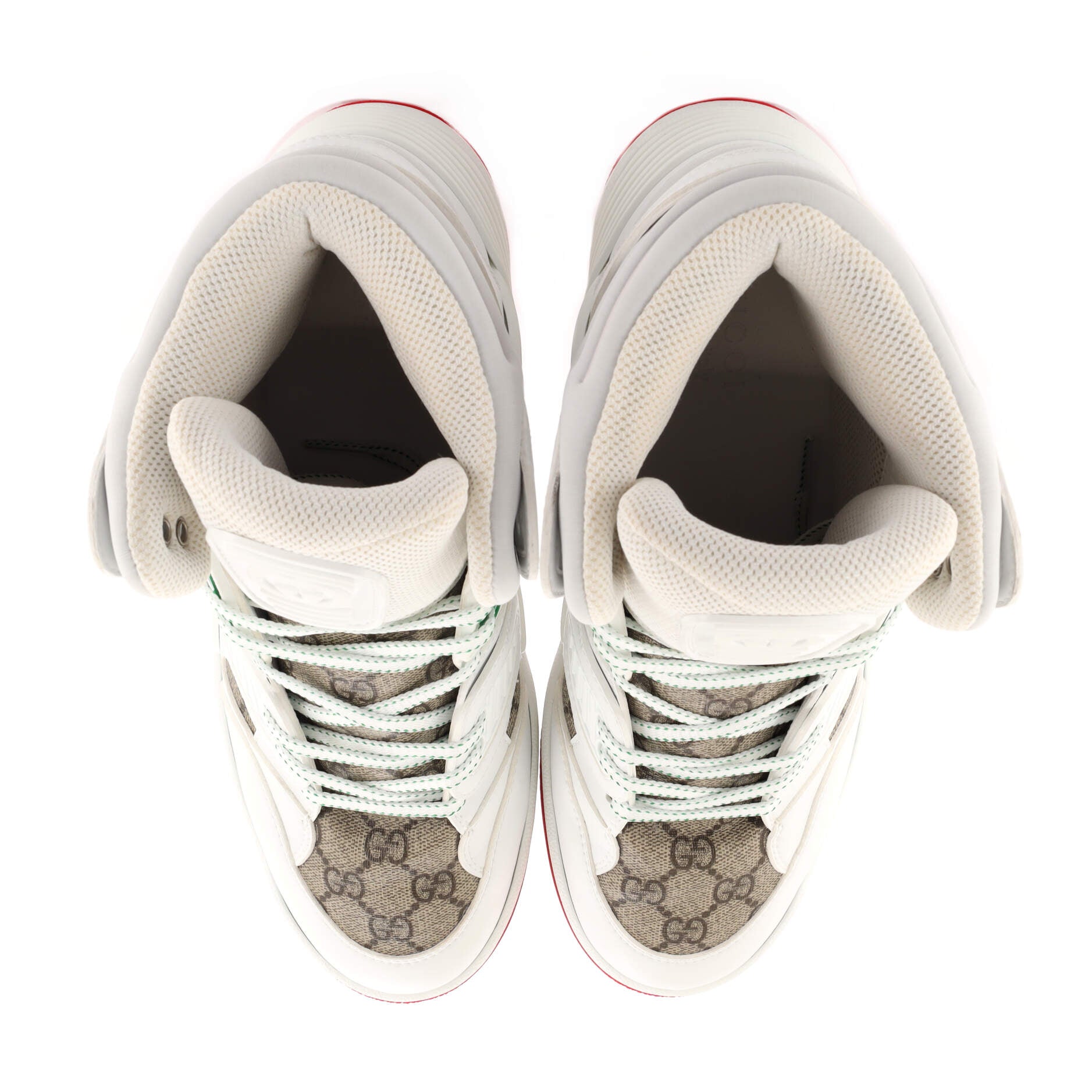 Men's Gucci Basket High-Top Sneakers GG Coated Canvas and Demetra
