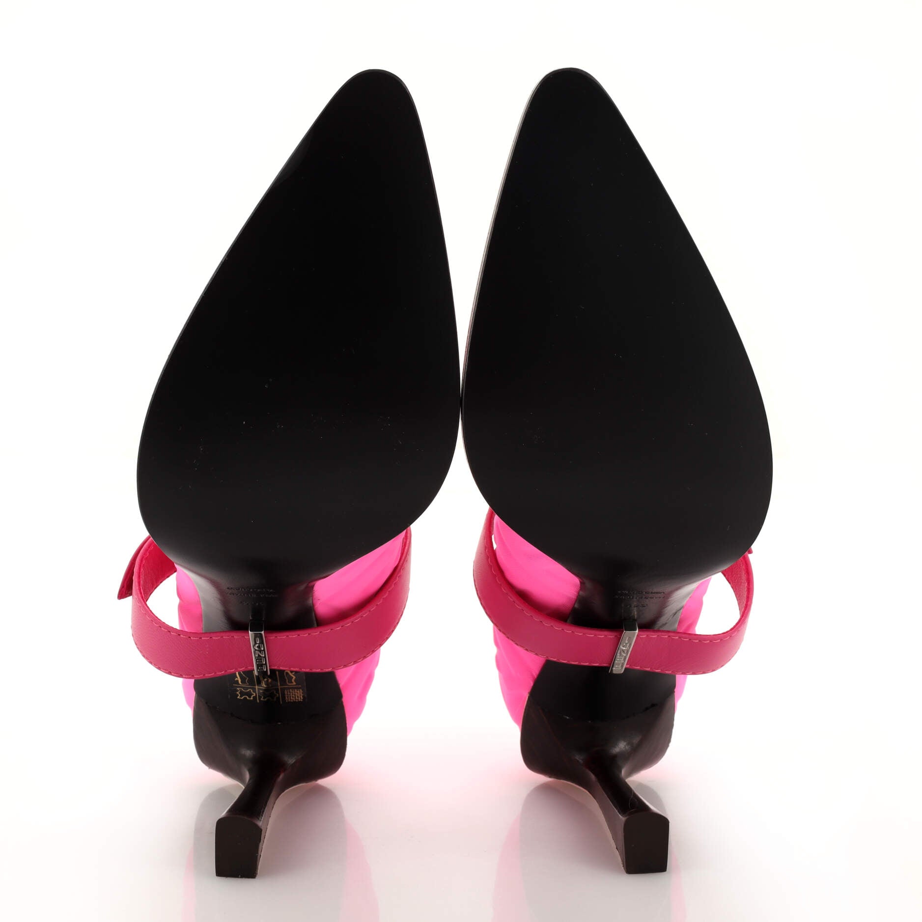 x Nicki Minaj Women's Buckled Strap Pumps Zucca Embossed Neoprene