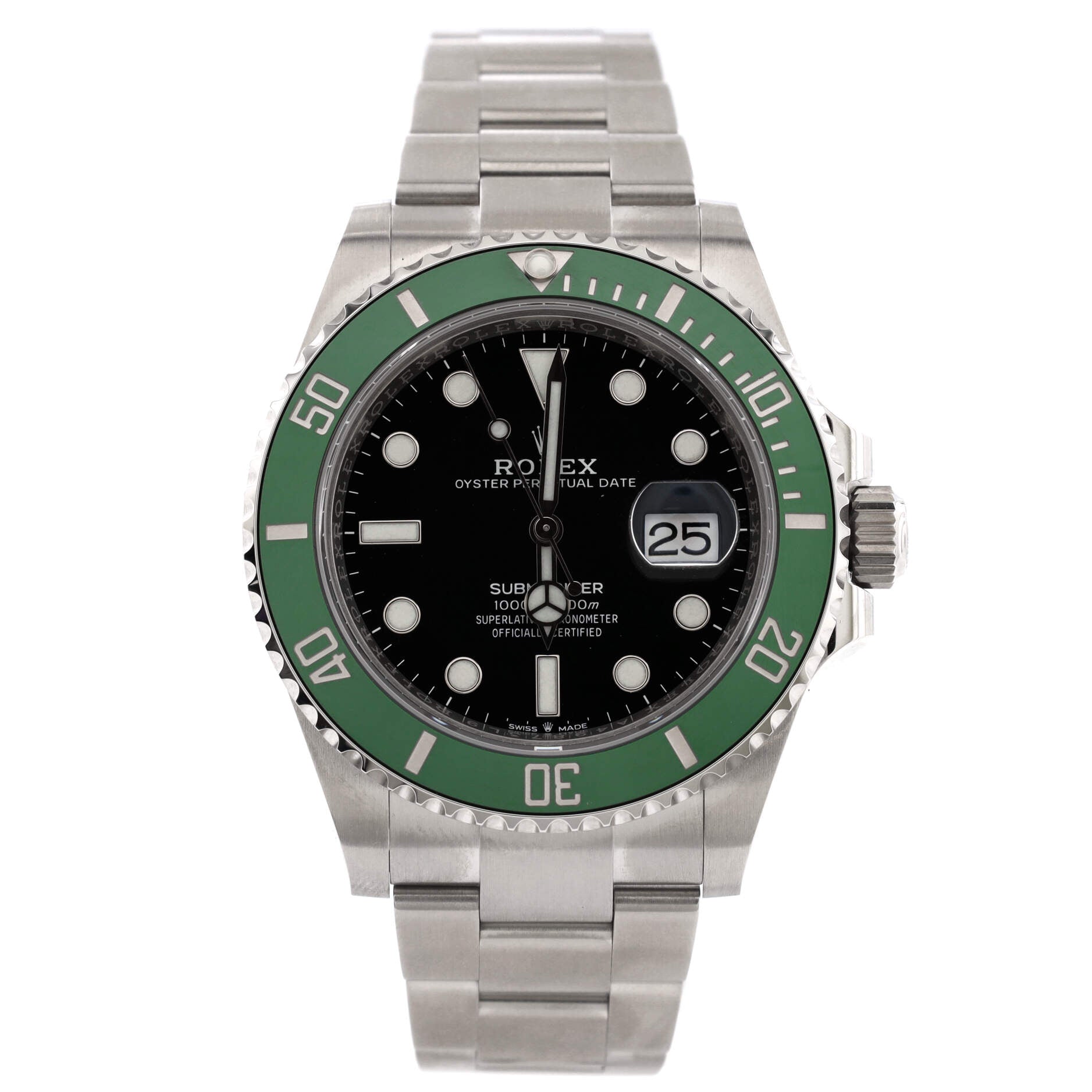 Oyster Perpetual Submariner Kermit Date Automatic Watch Stainless Steel and Cerachrom 41