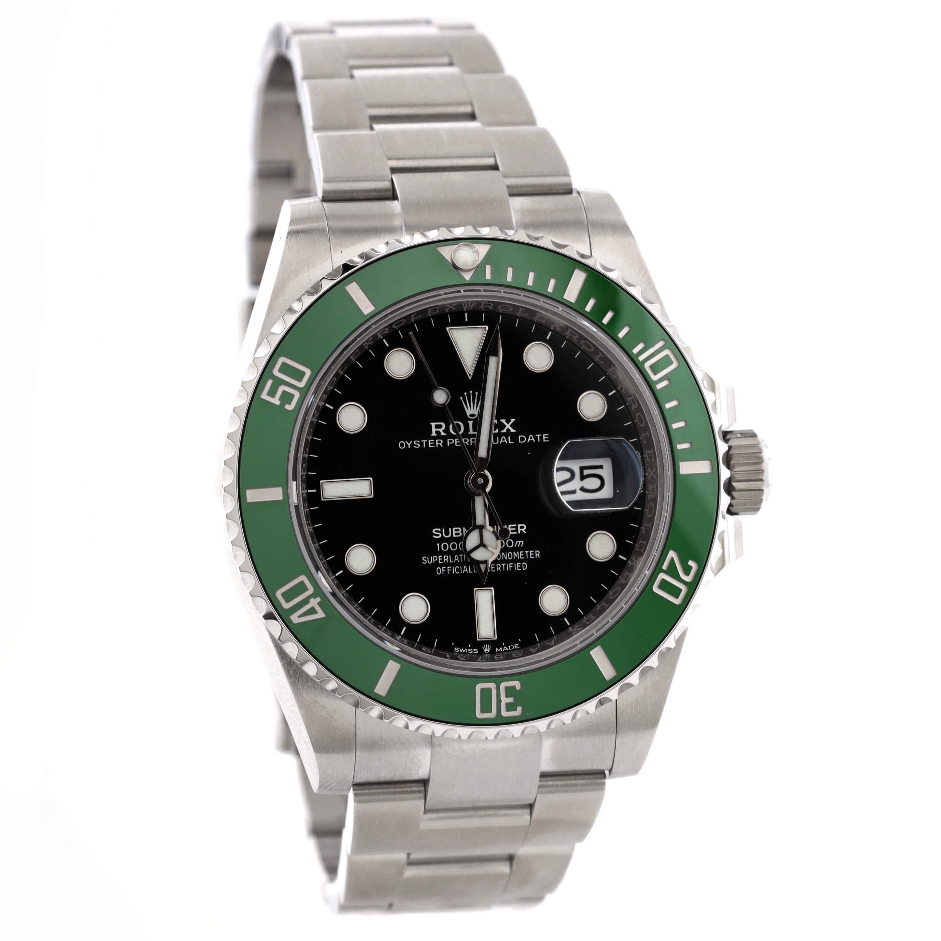 Oyster Perpetual Submariner Kermit Date Automatic Watch Stainless Steel and Cerachrom 41