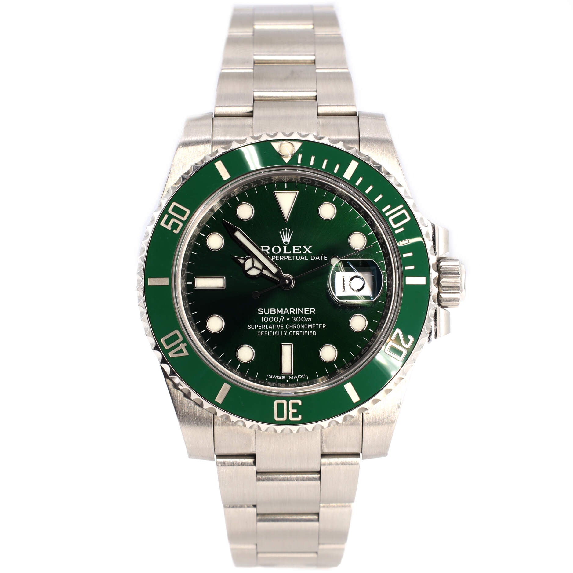 Oyster Perpetual Submariner Hulk Date Automatic Watch Stainless Steel and Cerachrom 40