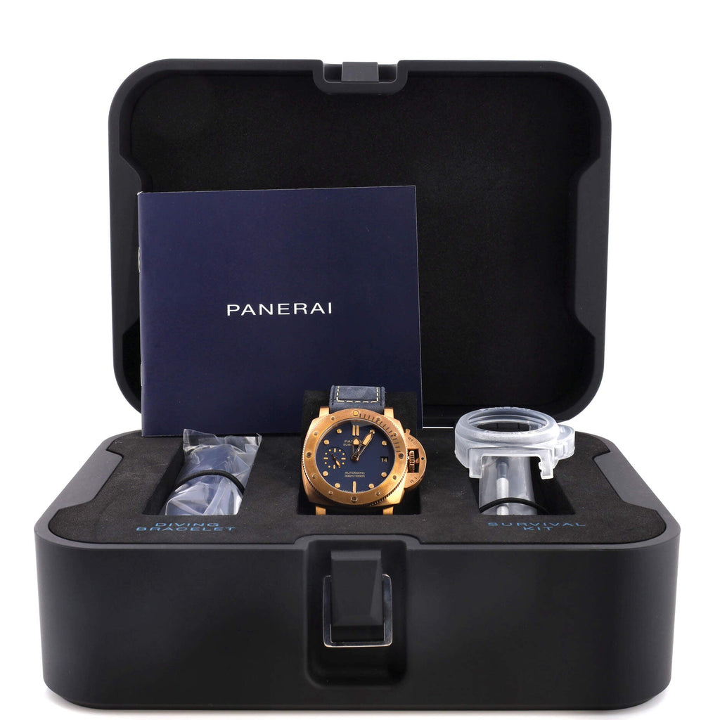 Submersible Bronzo Blu Abisso Automatic Watch Bronze and Leather 42