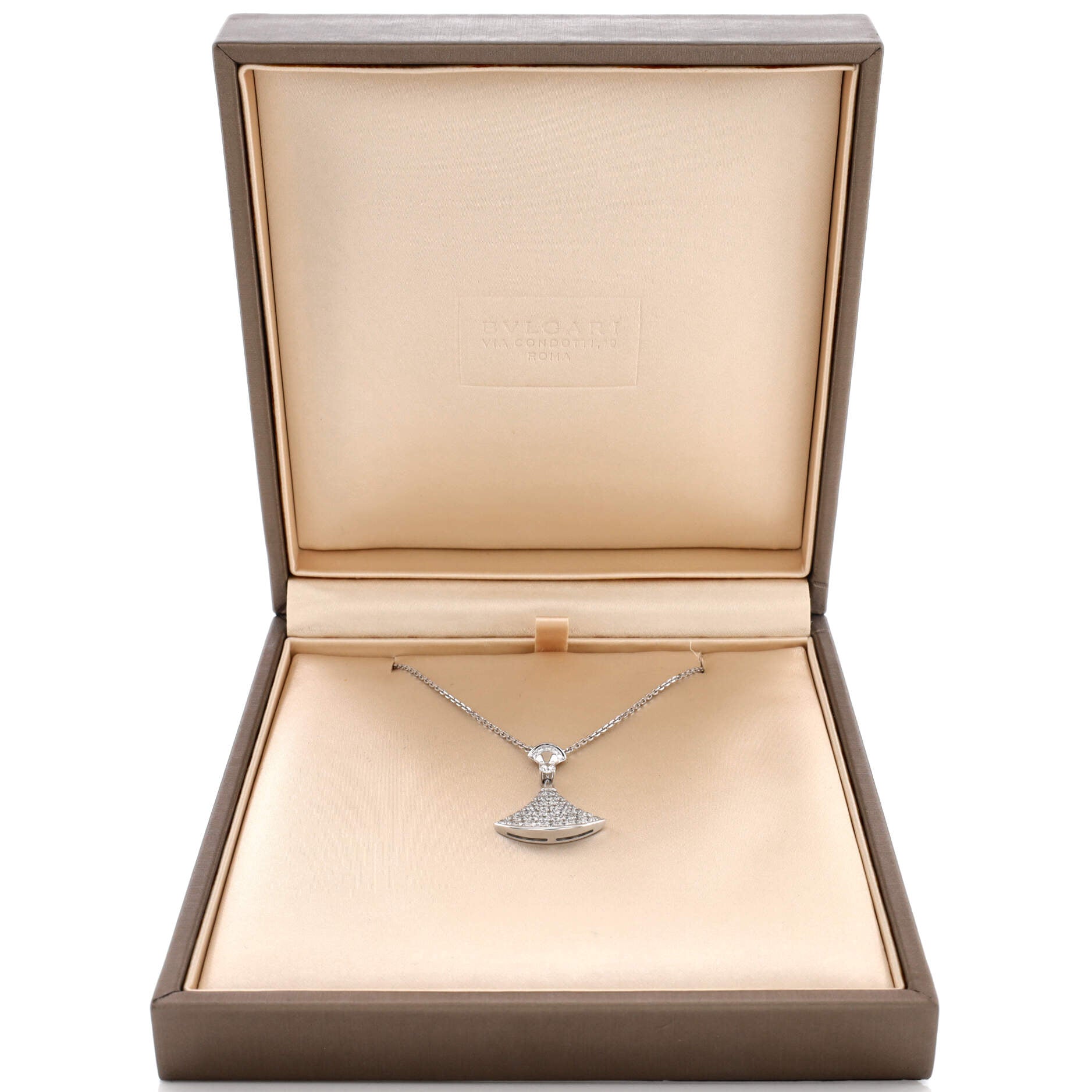 Divas' Dream Pendant Necklace 18K White Gold with Diamonds Large
