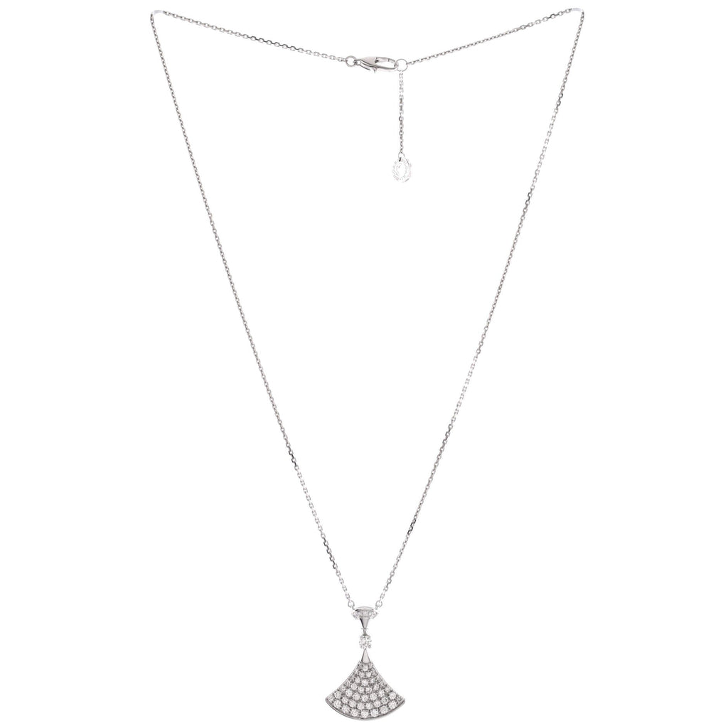 Divas' Dream Pendant Necklace 18K White Gold with Diamonds Large
