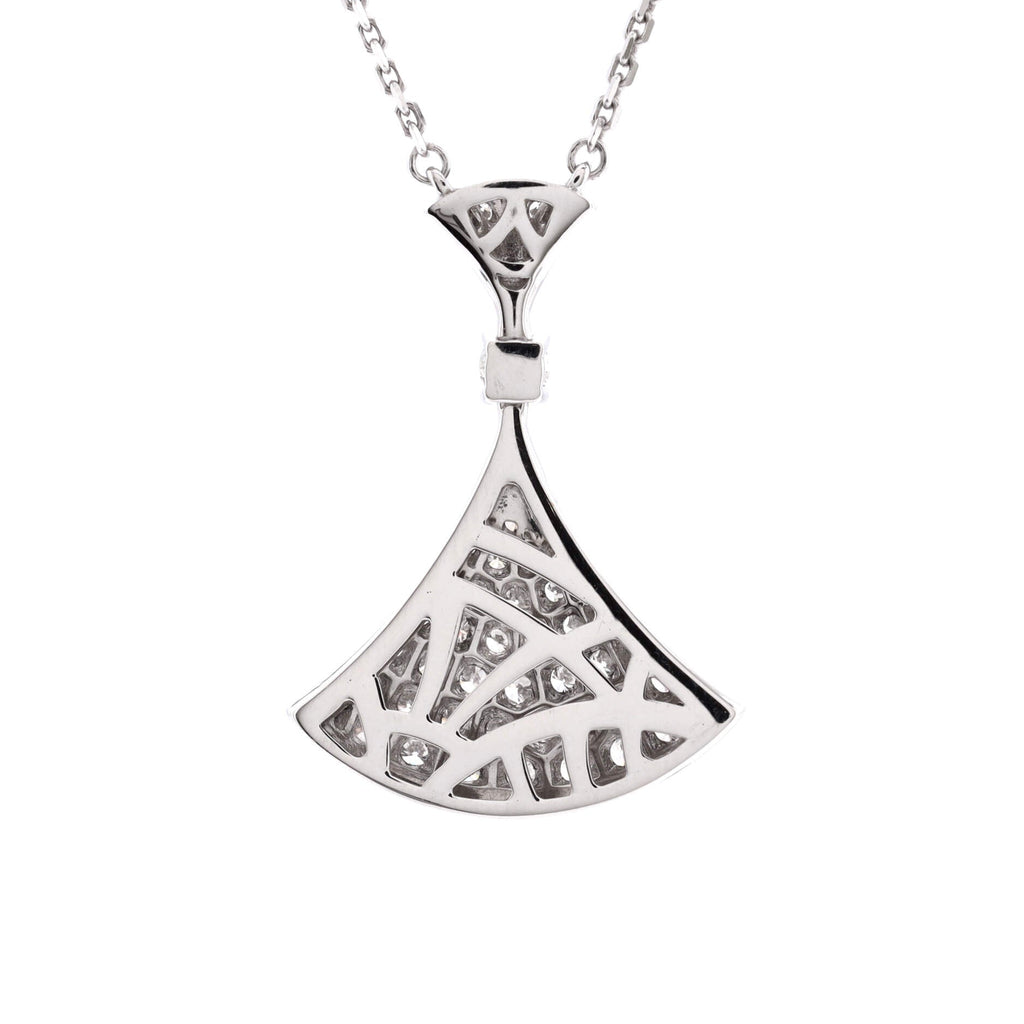 Divas' Dream Pendant Necklace 18K White Gold with Diamonds Large