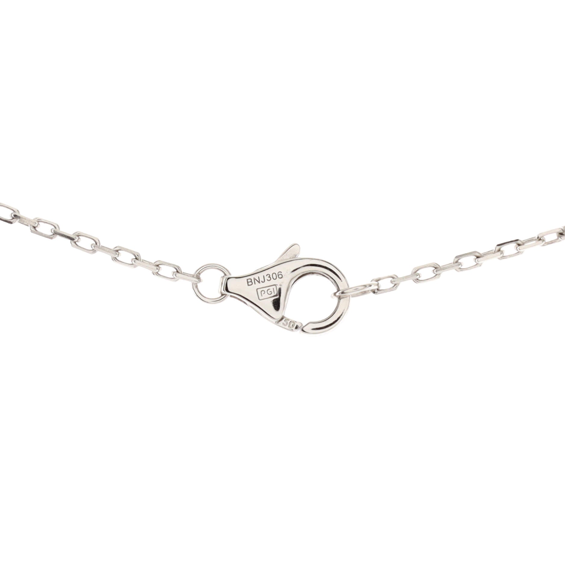 Trinity Diamond Pendant Necklace 18K White Gold with Diamonds and Ceramic