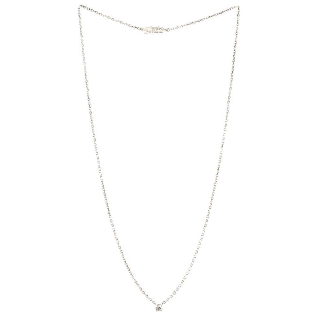 1895 Solitaire Necklace 18K White Gold with RBC Diamond G/VS1 0.23CT