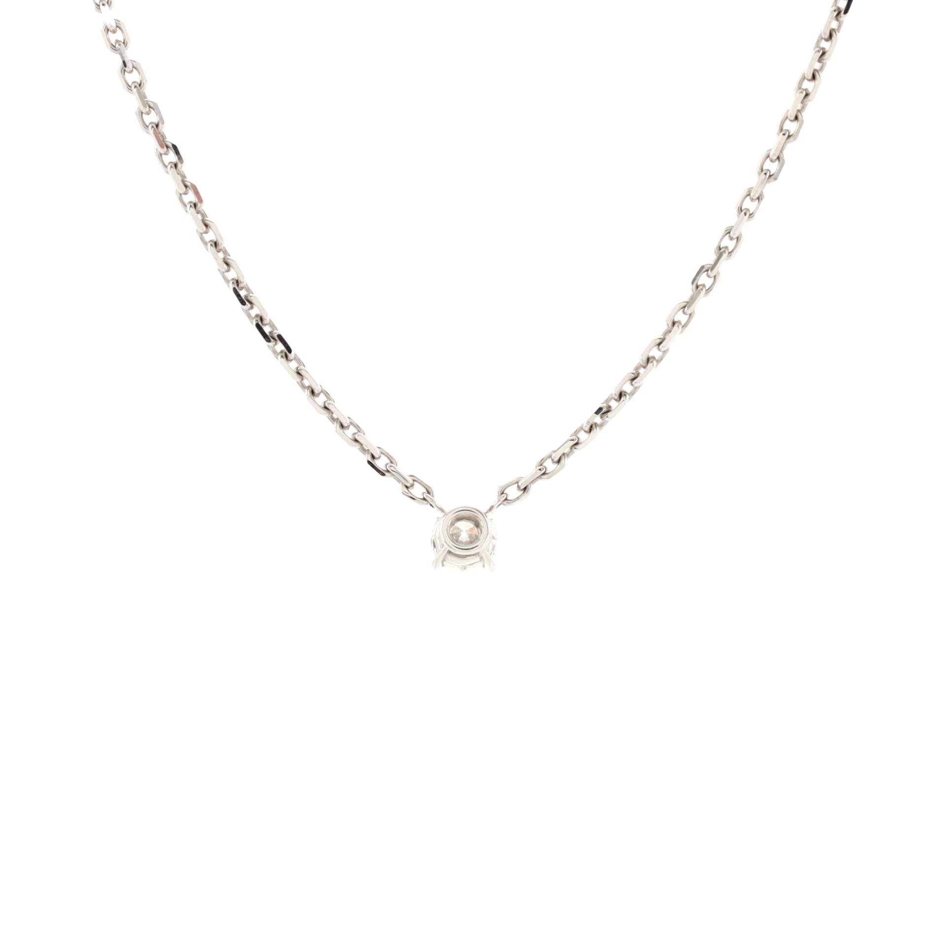 1895 Solitaire Necklace 18K White Gold with RBC Diamond G/VS1 0.23CT