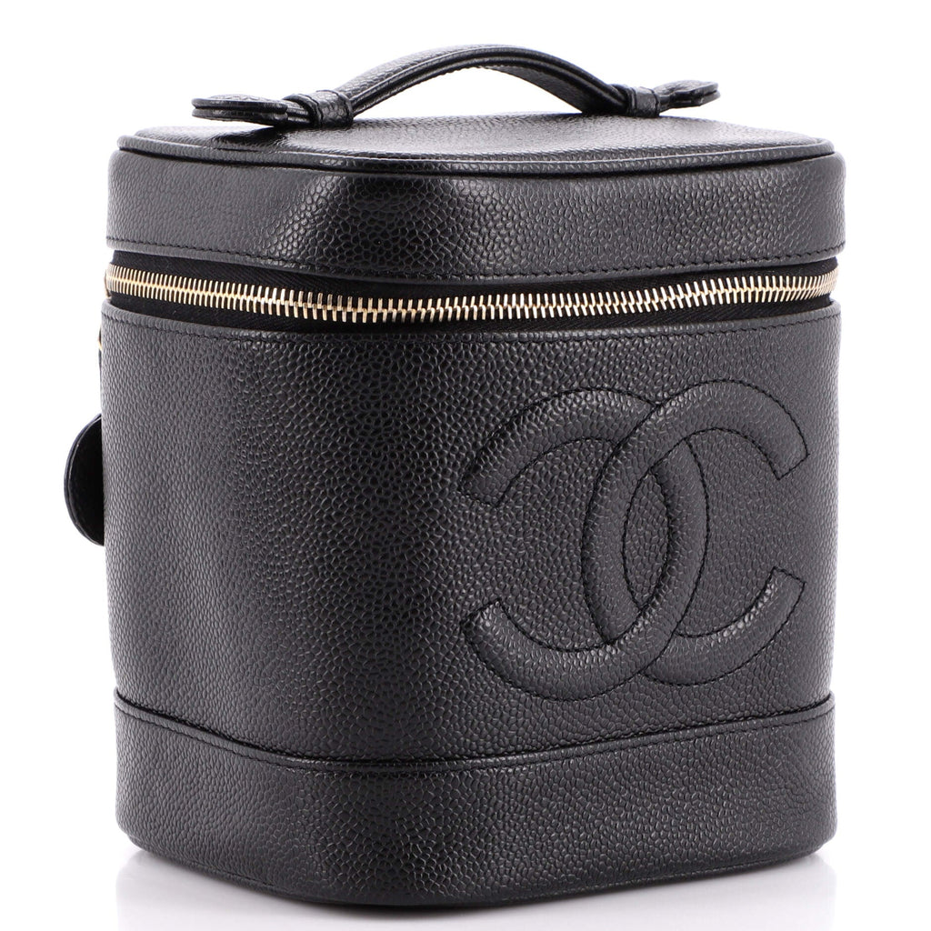 Vintage Timeless Cosmetic Case Caviar Tall