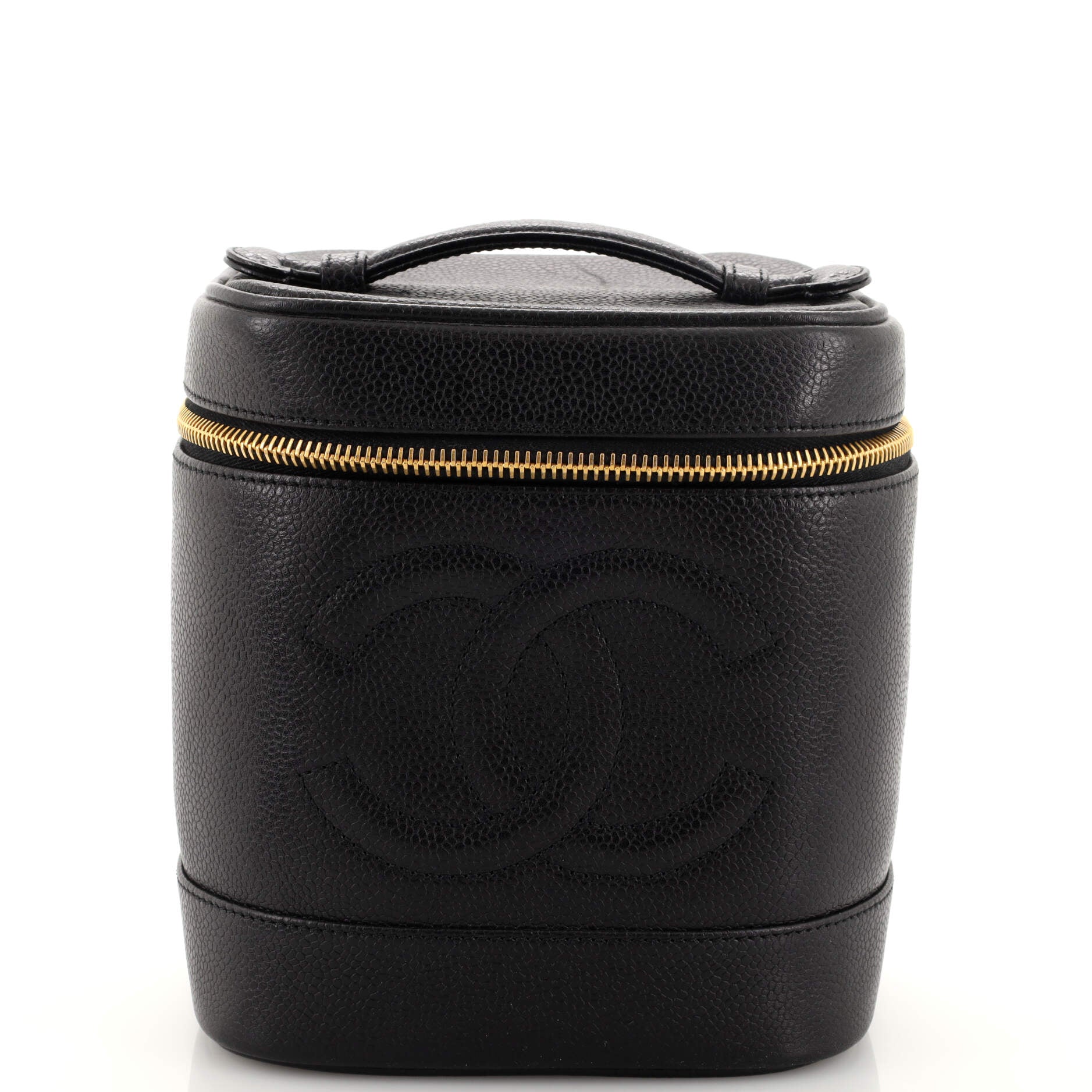 Vintage Timeless Cosmetic Case Caviar Tall