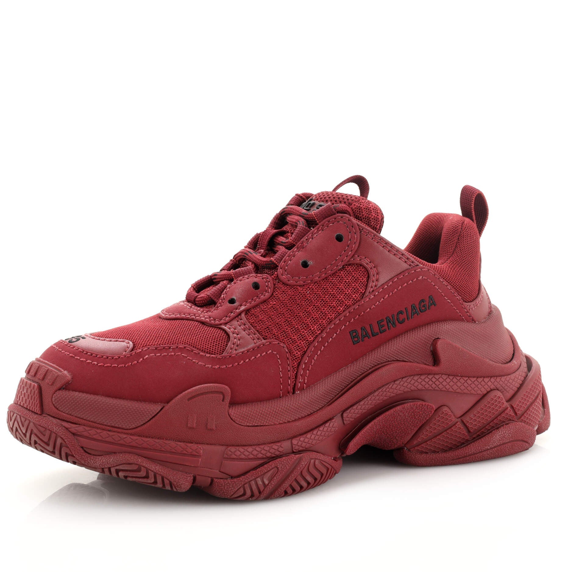Women's Triple S Sneakers Fabric and Mesh with Leather