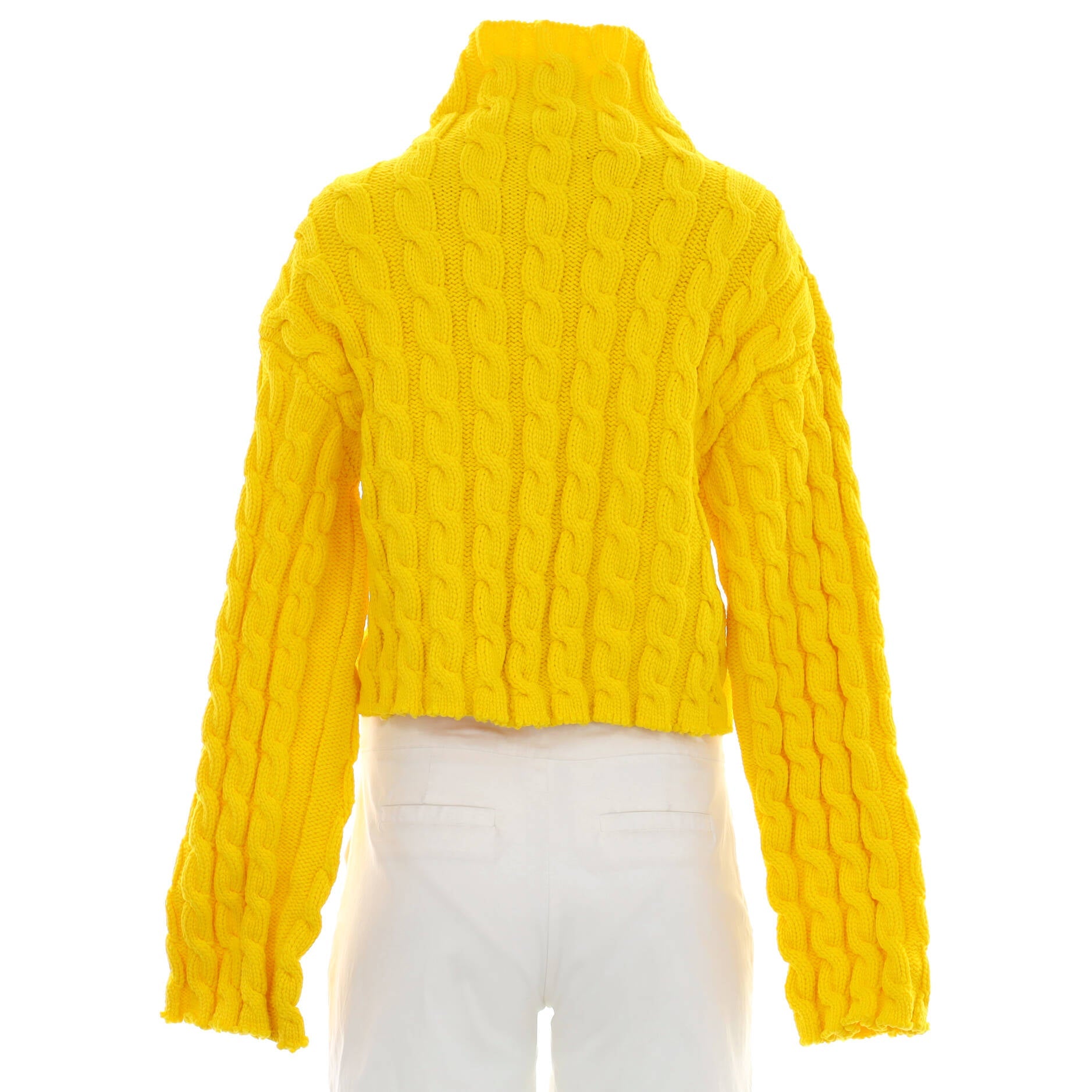 Women's Cable Knit Turtleneck Sweater Polypropylene Blend