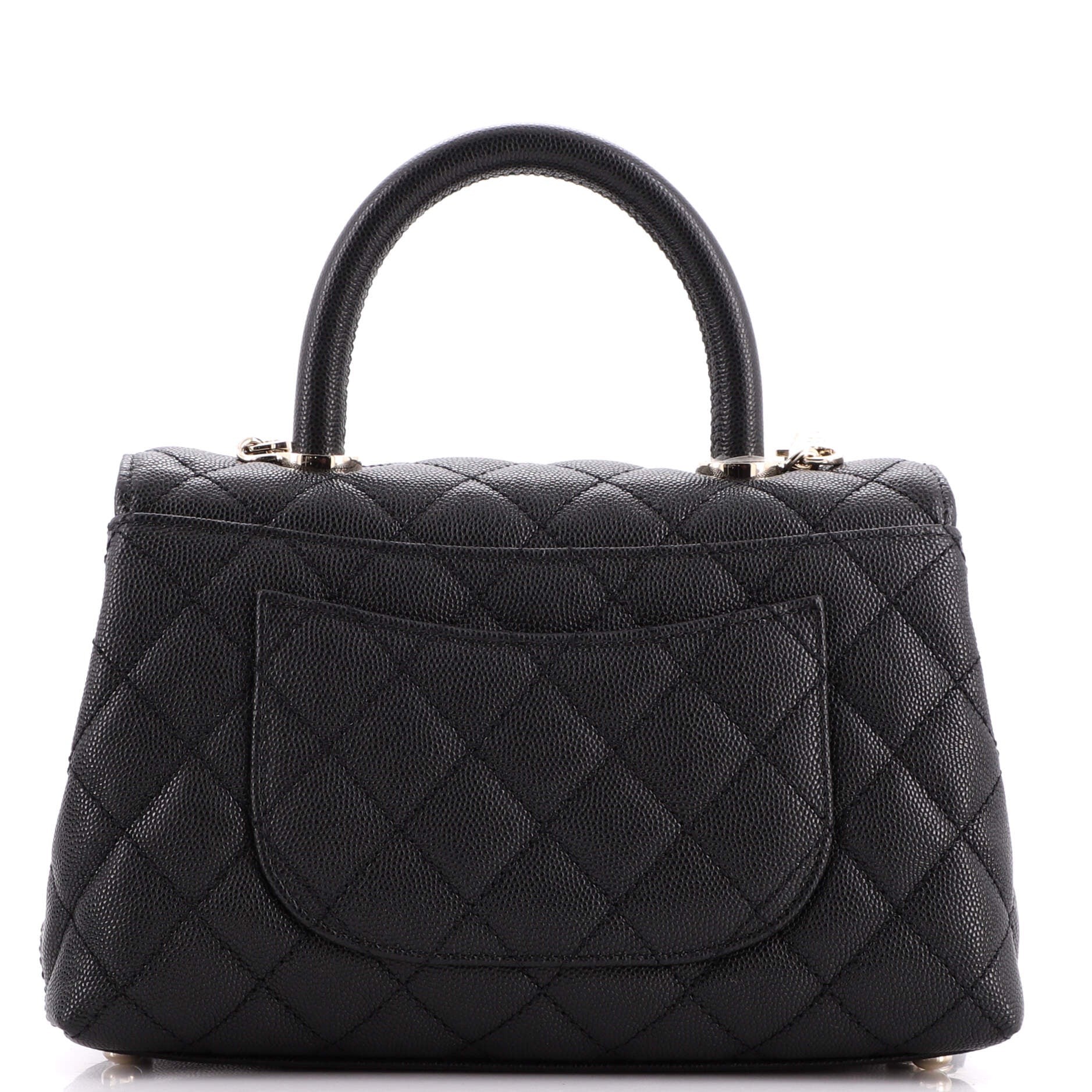 Coco Top Handle Bag Quilted Caviar Mini